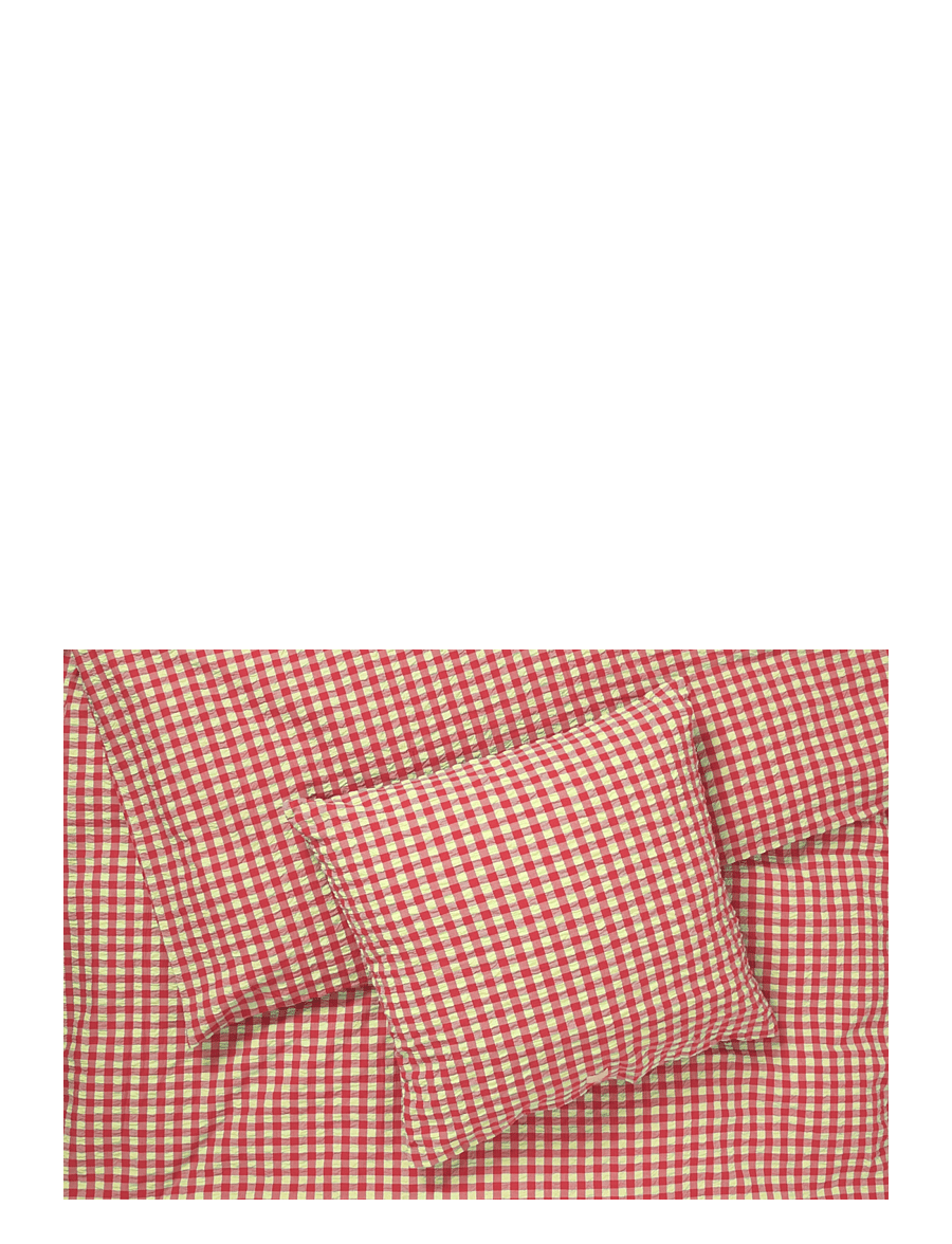 Juna - Bæk&Bølge Bed linen 200x220 cm red/yellow DK - red/yellow - 1