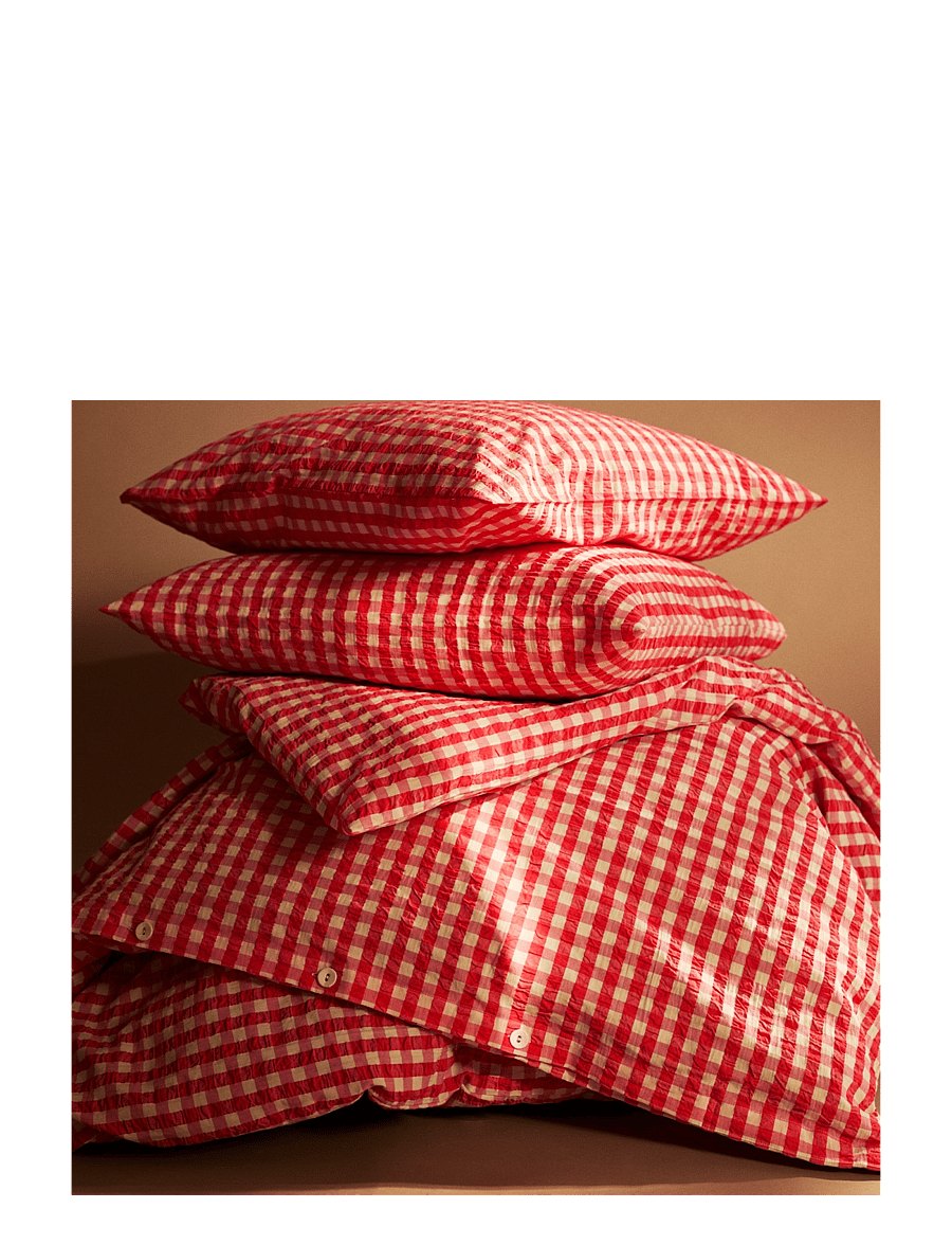 Juna - Bæk&Bølge Bed linen 200x220 cm red/yellow DK - red/yellow - 3