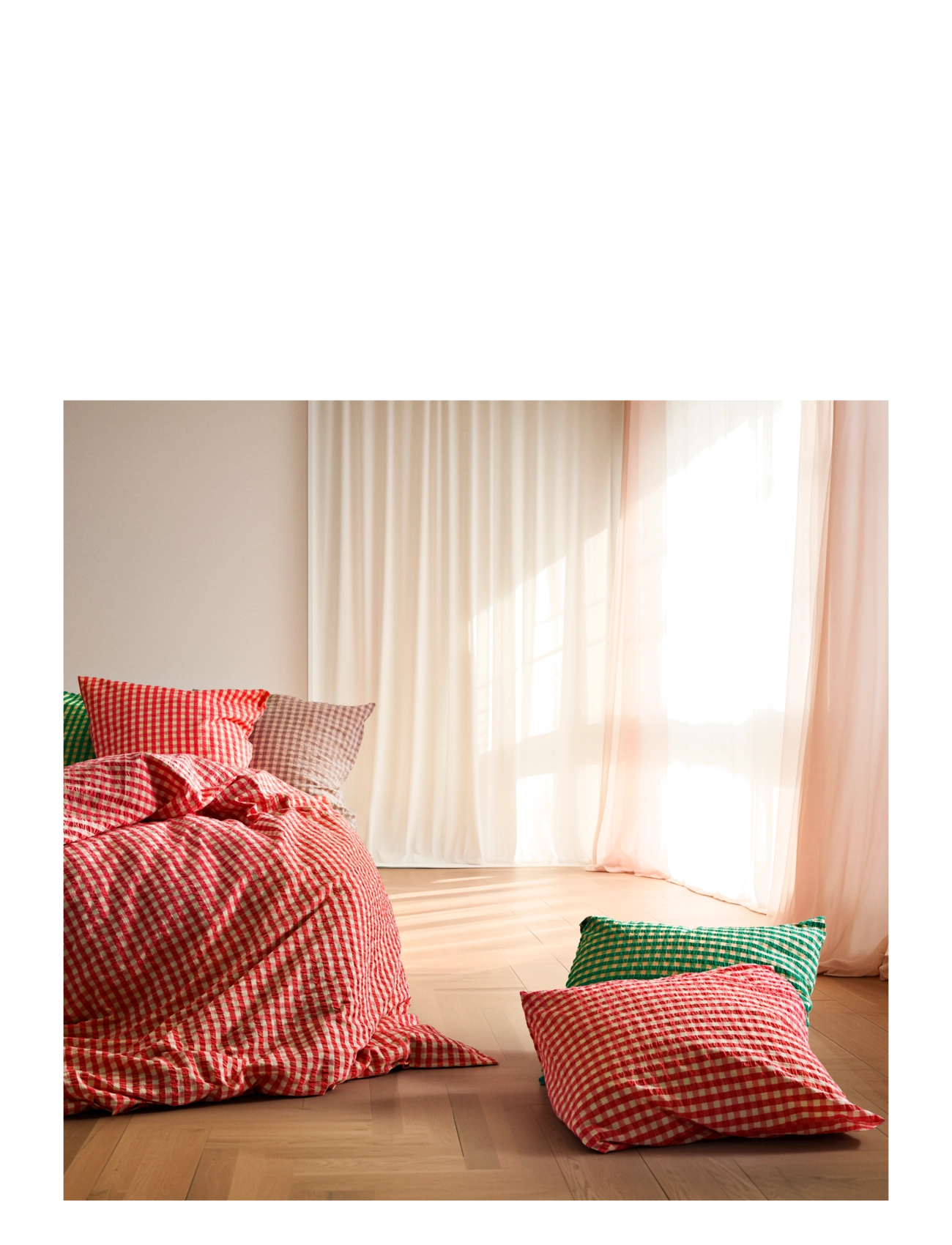 Juna - Bæk&Bølge Bed linen 200x220 cm red/yellow DK - red/yellow - 4