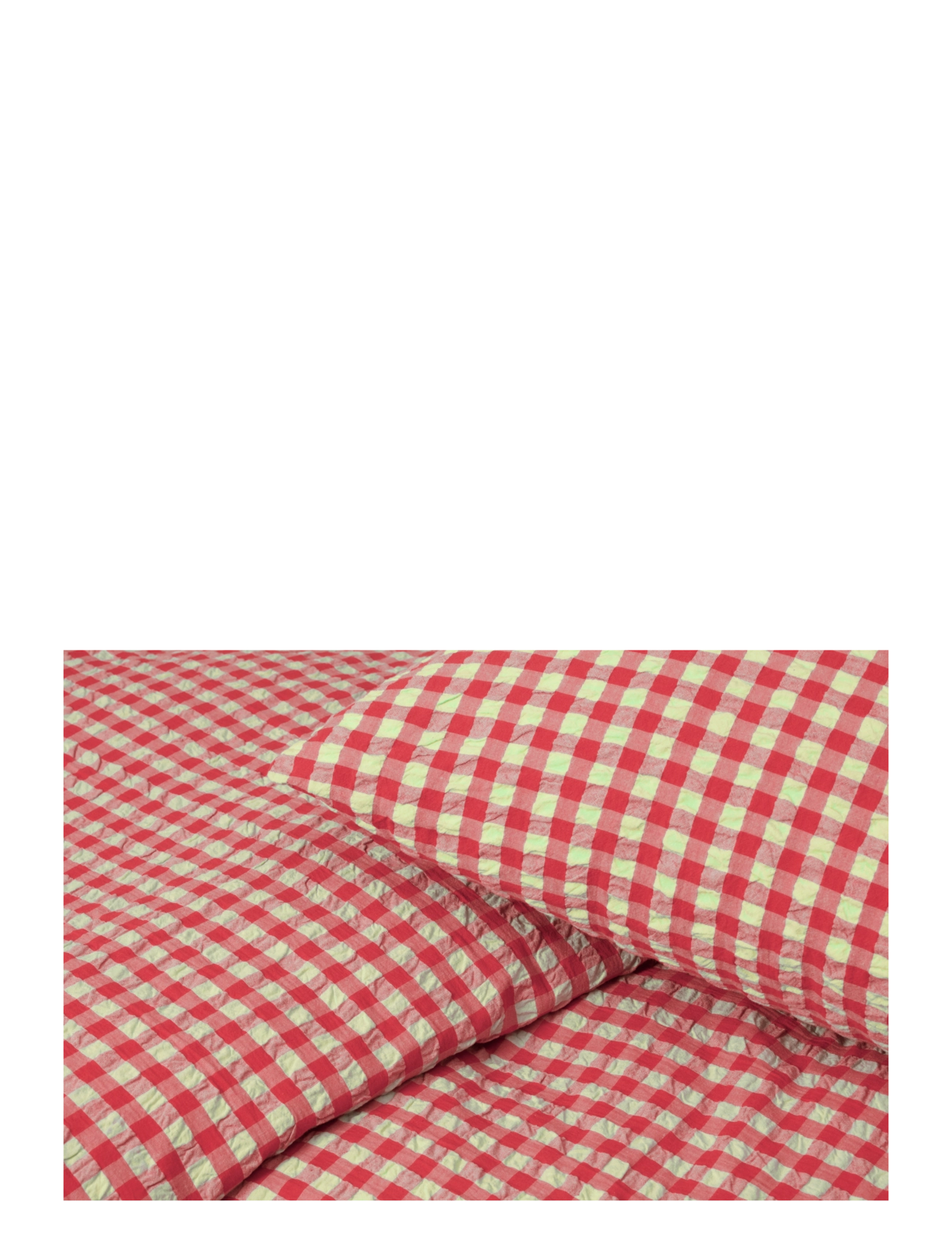Juna - Bæk&Bølge Bed linen 220x220 cm red/yellow SE - red/yellow - 2