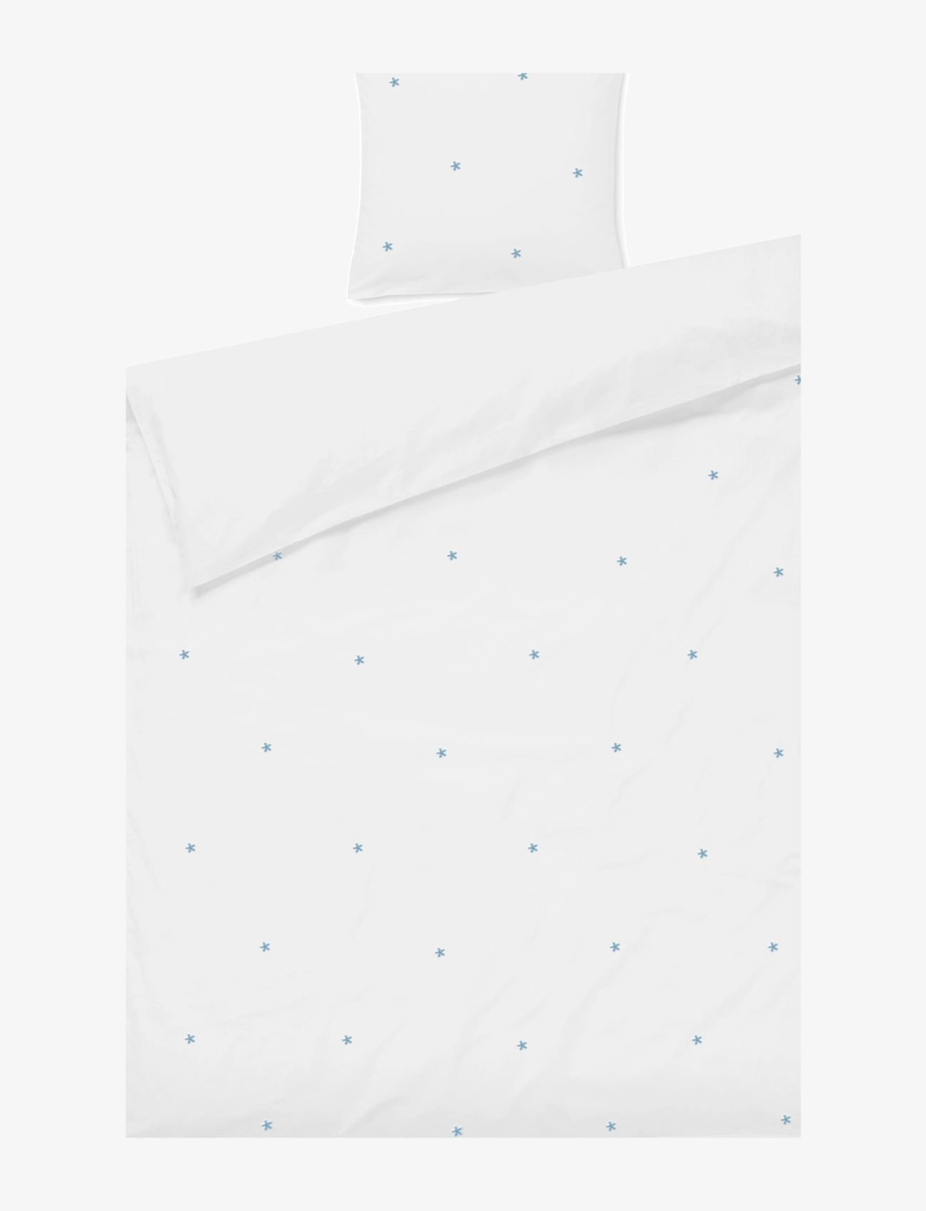 Juna Daisy Bed linen 220x220 cm sand/white SE - Bed sets - WHITE/LIGHT BLUE / white