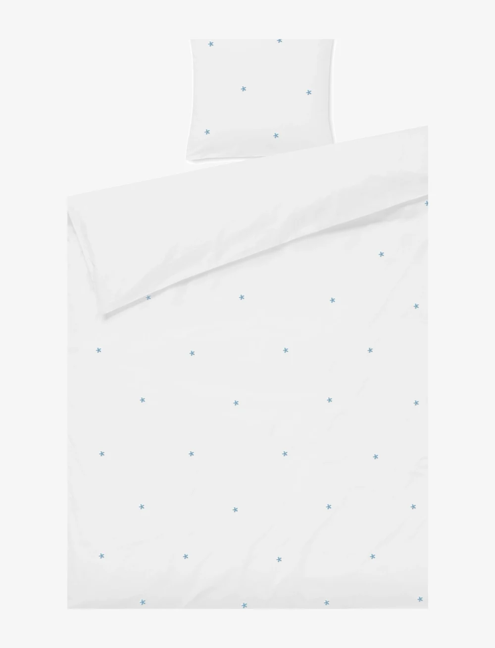 Juna - Daisy Påslakanset 150x210 cm vit/ljusblå SE - köp efter pris - white/light blue - 0