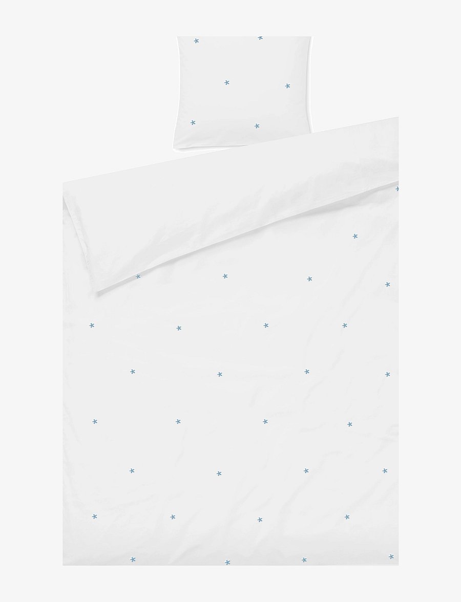 Juna - Daisy Påslakanset 150x210 cm vit/ljusblå SE - påslakanset - white/light blue - 1