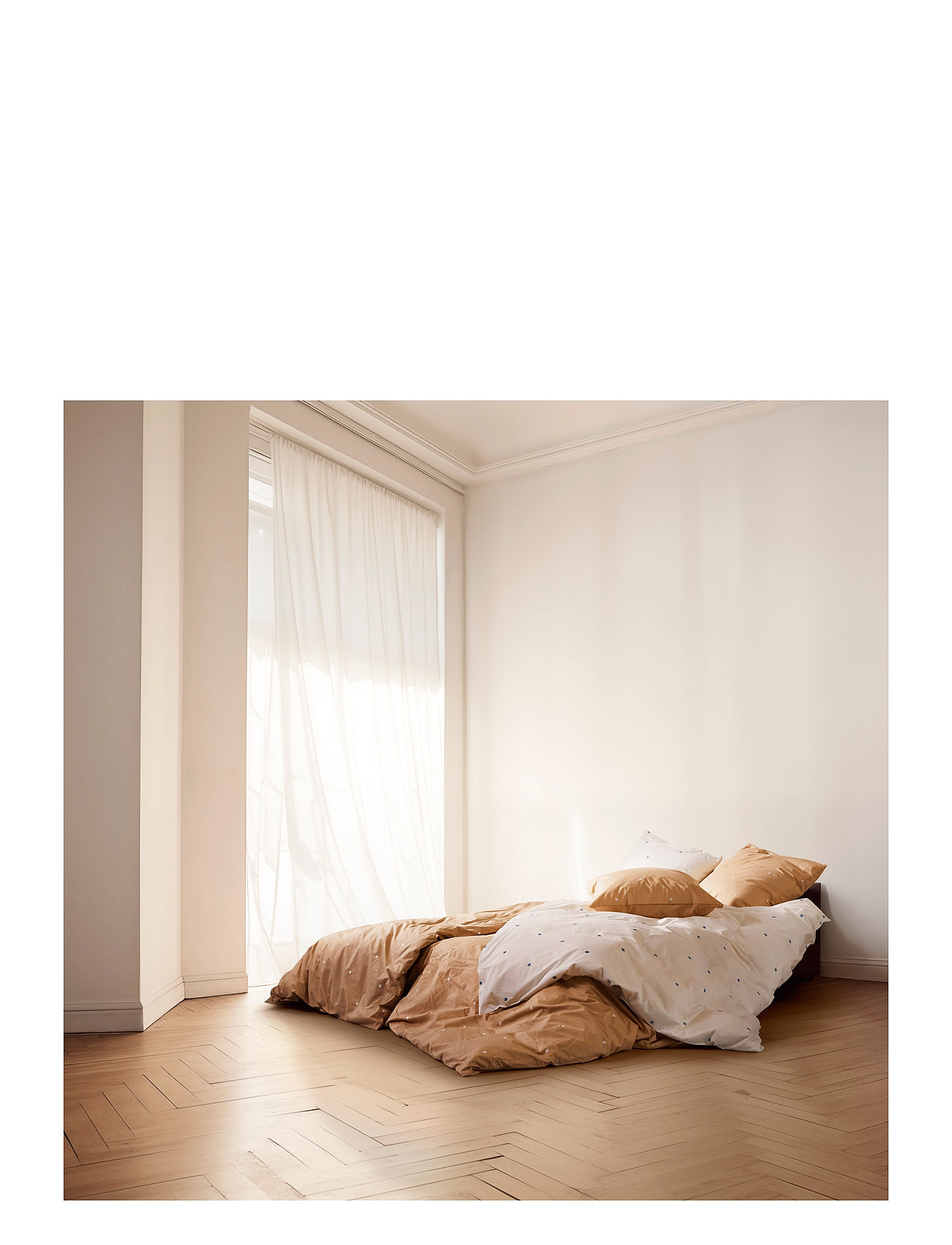 Juna - Daisy Påslakanset 150x210 cm sand/vit SE - påslakanset - sand/white - 3