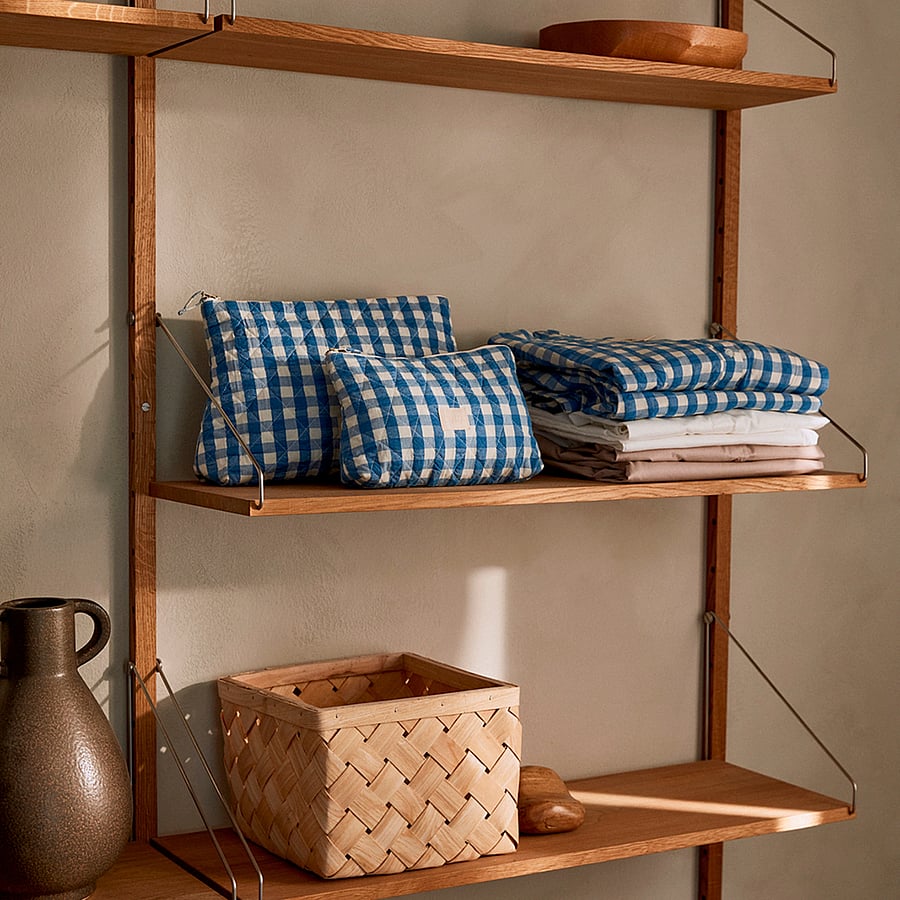 Juna - Bæk&Bølge Karla Toilet bag 30x10x20 cm - blue/birch - 2