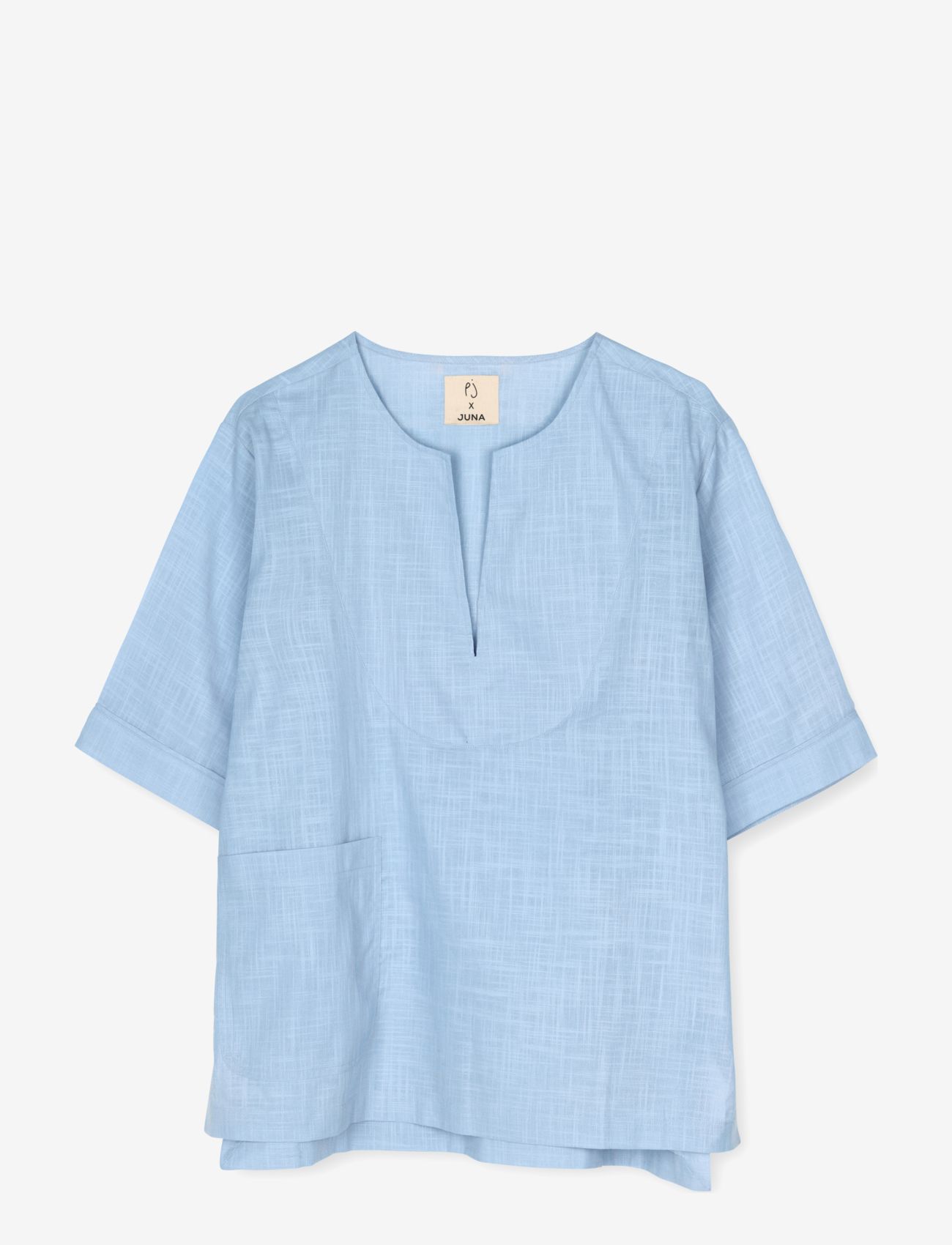 Juna Monochrome Nina Tunic, S/M, Blue, Nat- Og Loungewear > Toppe, Dame