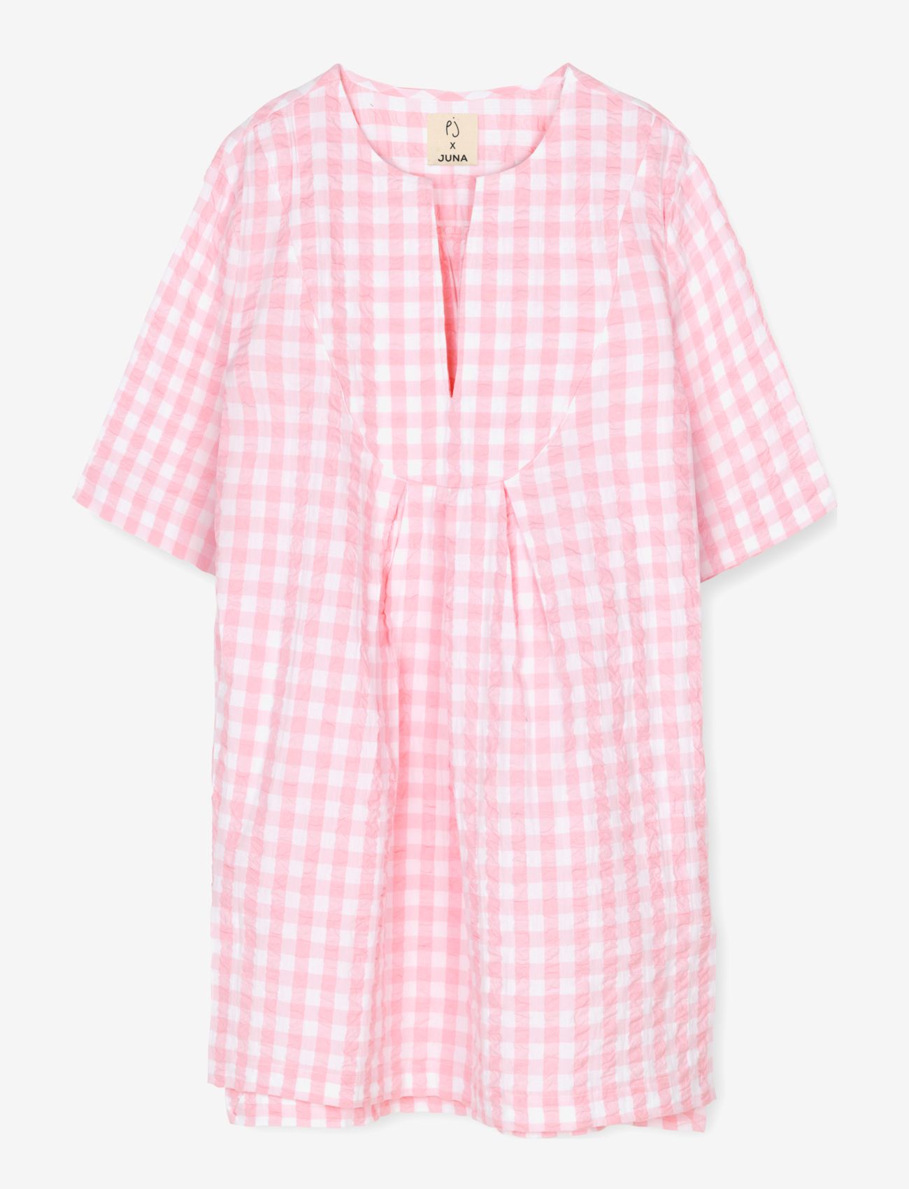 Bæk&Bølge Neel long tunic - PINK/WHITE