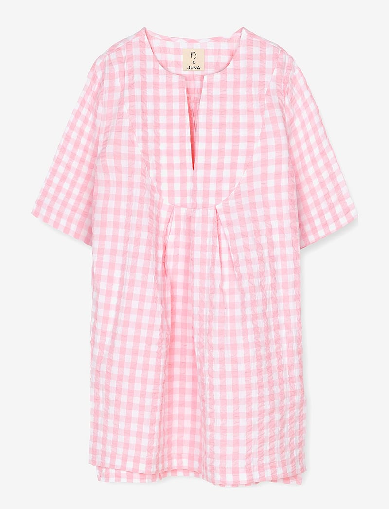 Juna - Bæk&Bølge Neel long tunic - overdele - pink/white - 0