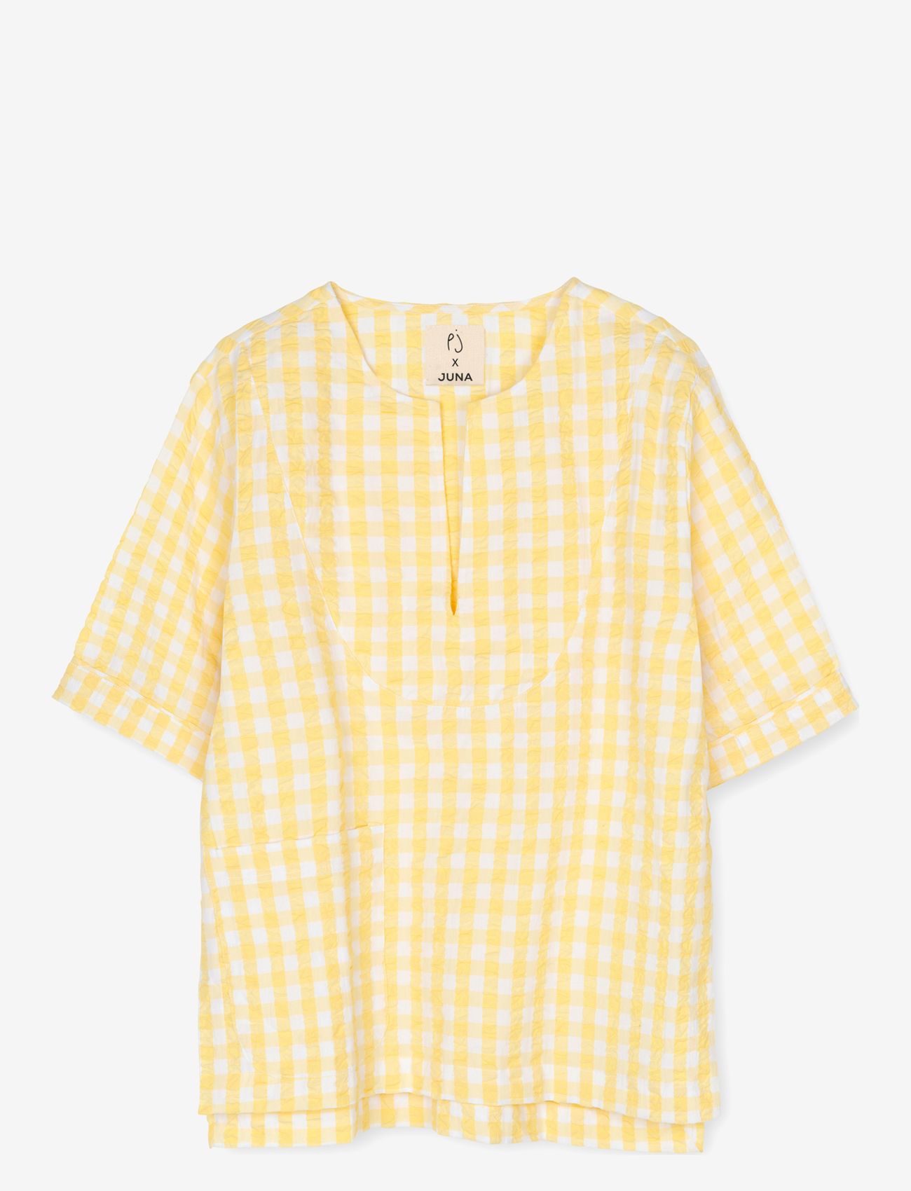 Juna - Bæk&Bølge Nina tunic - overdele - yellow/white - 0