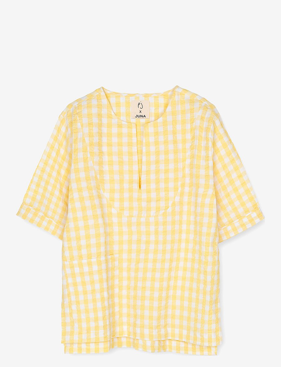 Juna - Bæk&Bølge Nina tunic - oberteile - yellow/white - 0
