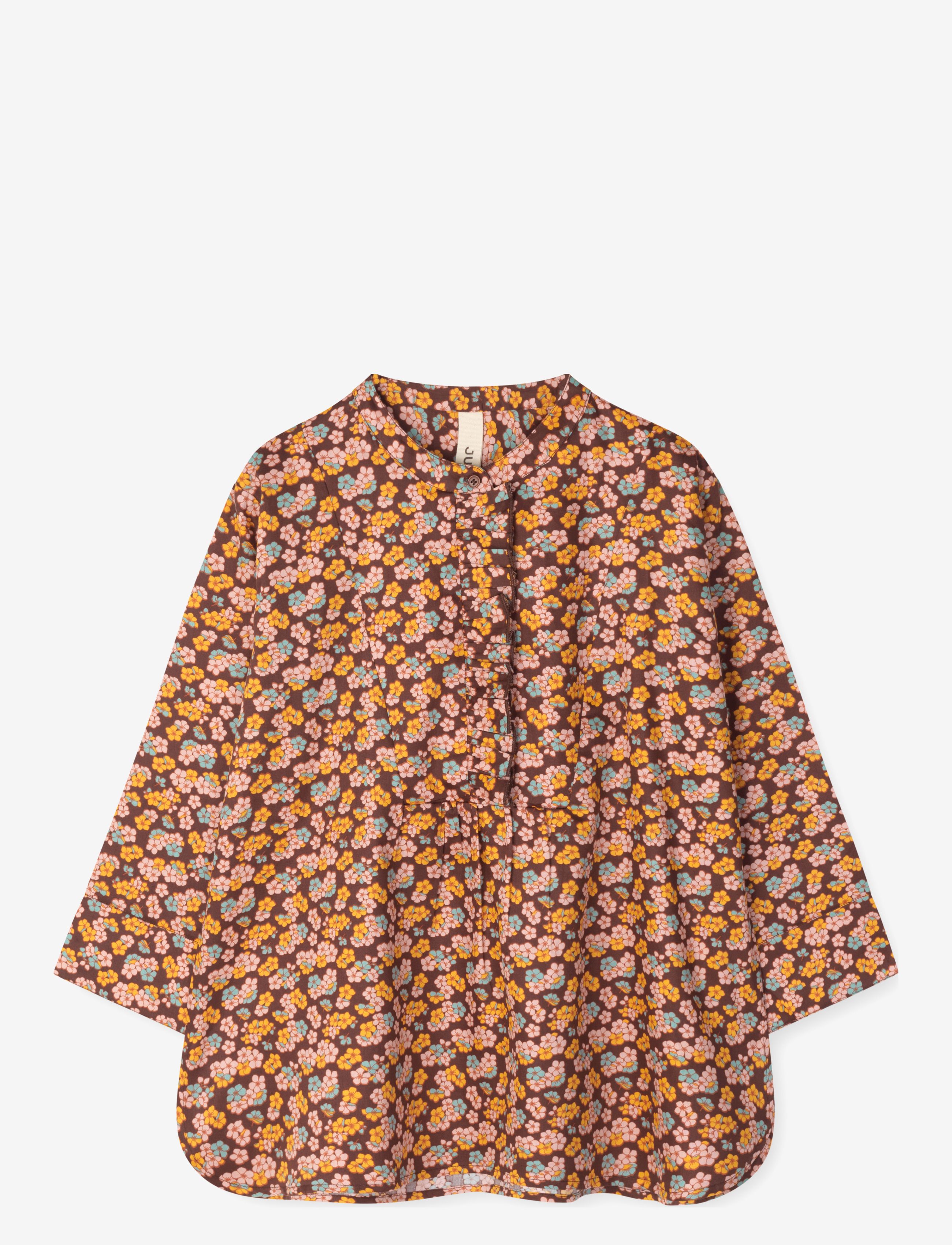 Juna Pleasantly Irene shirt - Nattøj & Loungewear - CHOCOLATE / multi