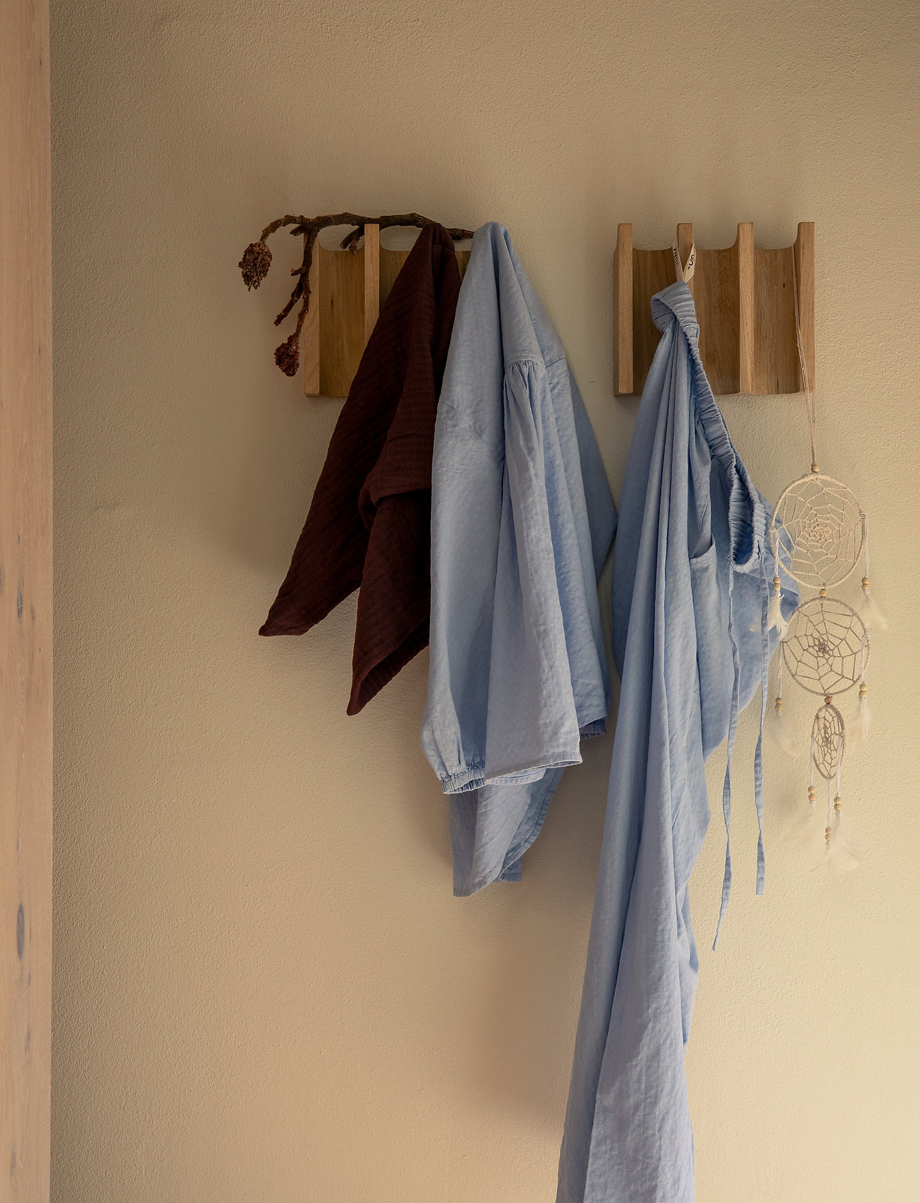 Juna Aristo Adele Shirt, M/L, Blue, Nat- Og Loungewear > Toppe, Dame