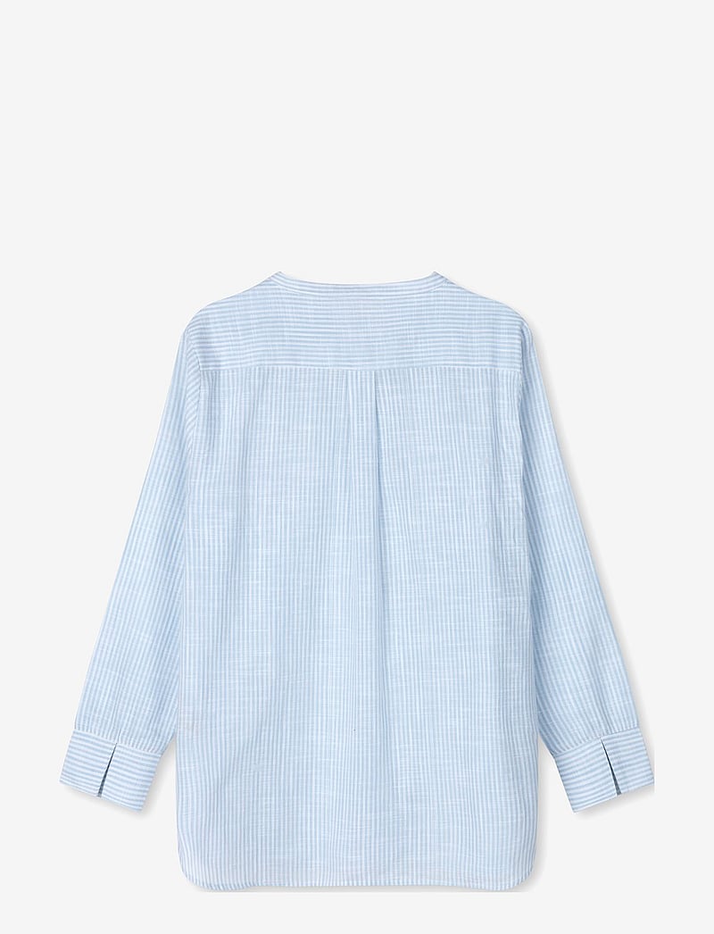 Juna - Monochrome Lines Ida shirt - sov- & loungeplagg - light blue/white - 1