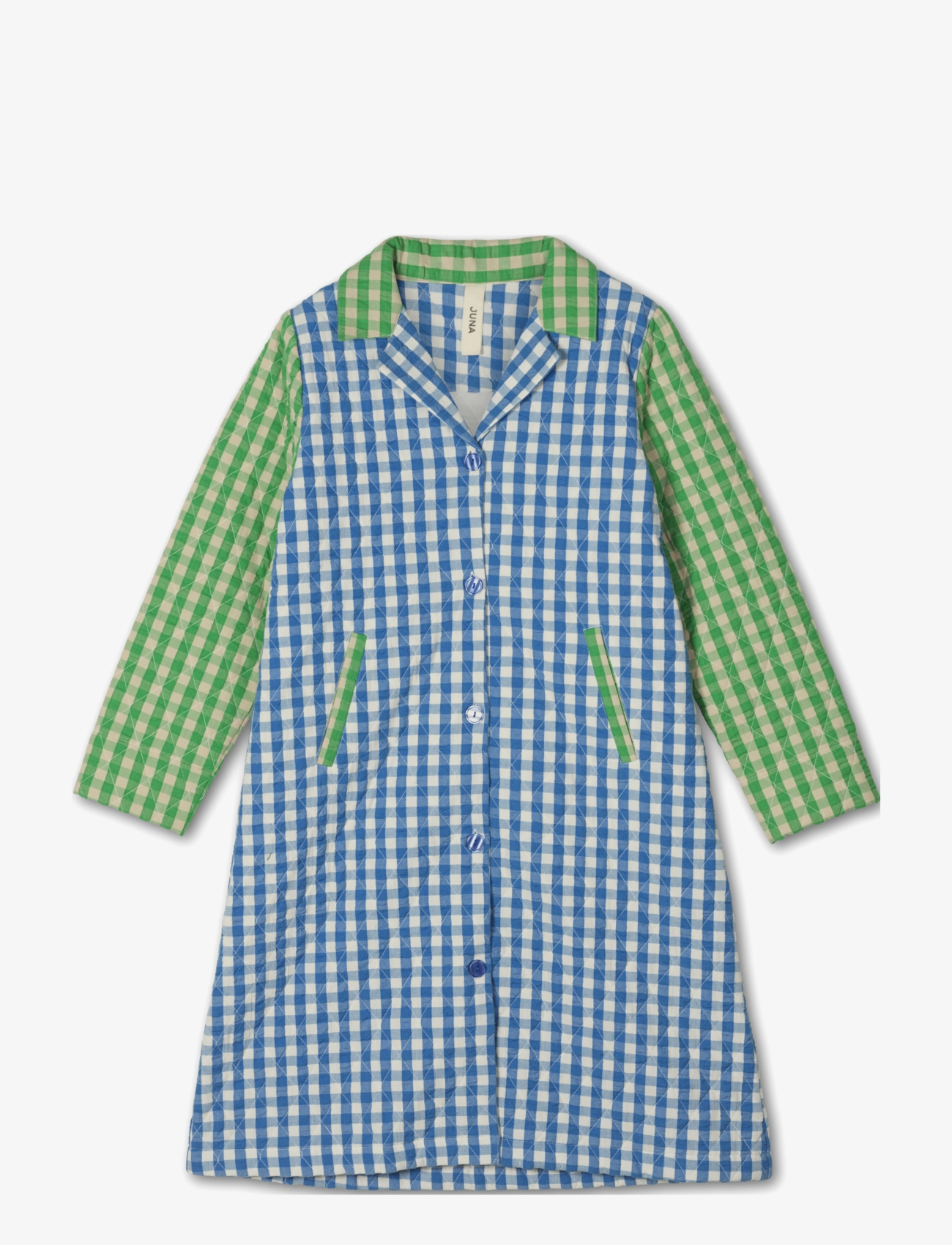 JUNA Bæk&Bølge Beate Mantel M/L Blå/Grøn Blau - M/L - Damen