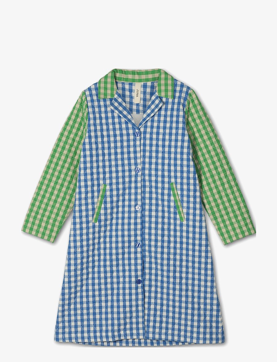 Juna - Bæk&Bølge Beate coat M/L blå/grøn - lette frakker - blue/green - 1