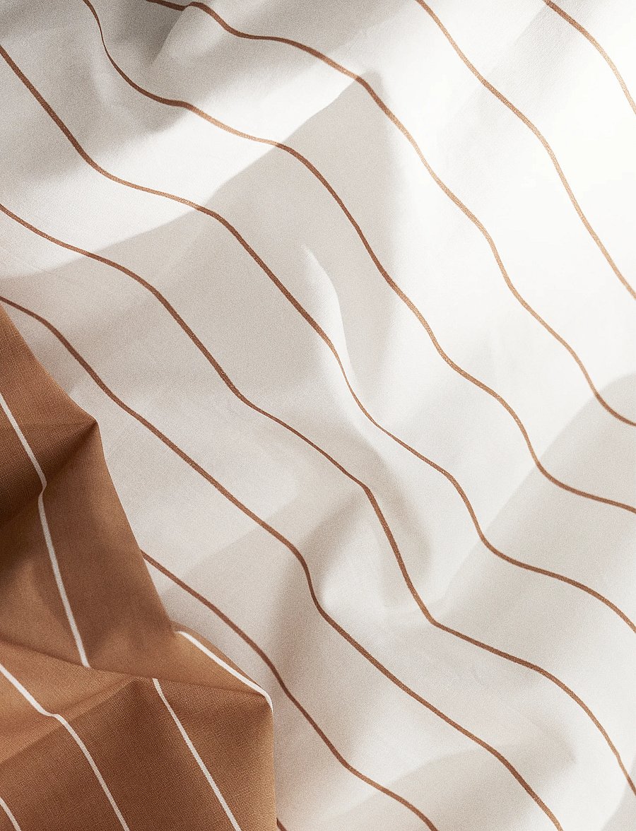 Juna - Soft Bed linen 200x220 cm off-white/caramel DK - off-white/caramel - 4