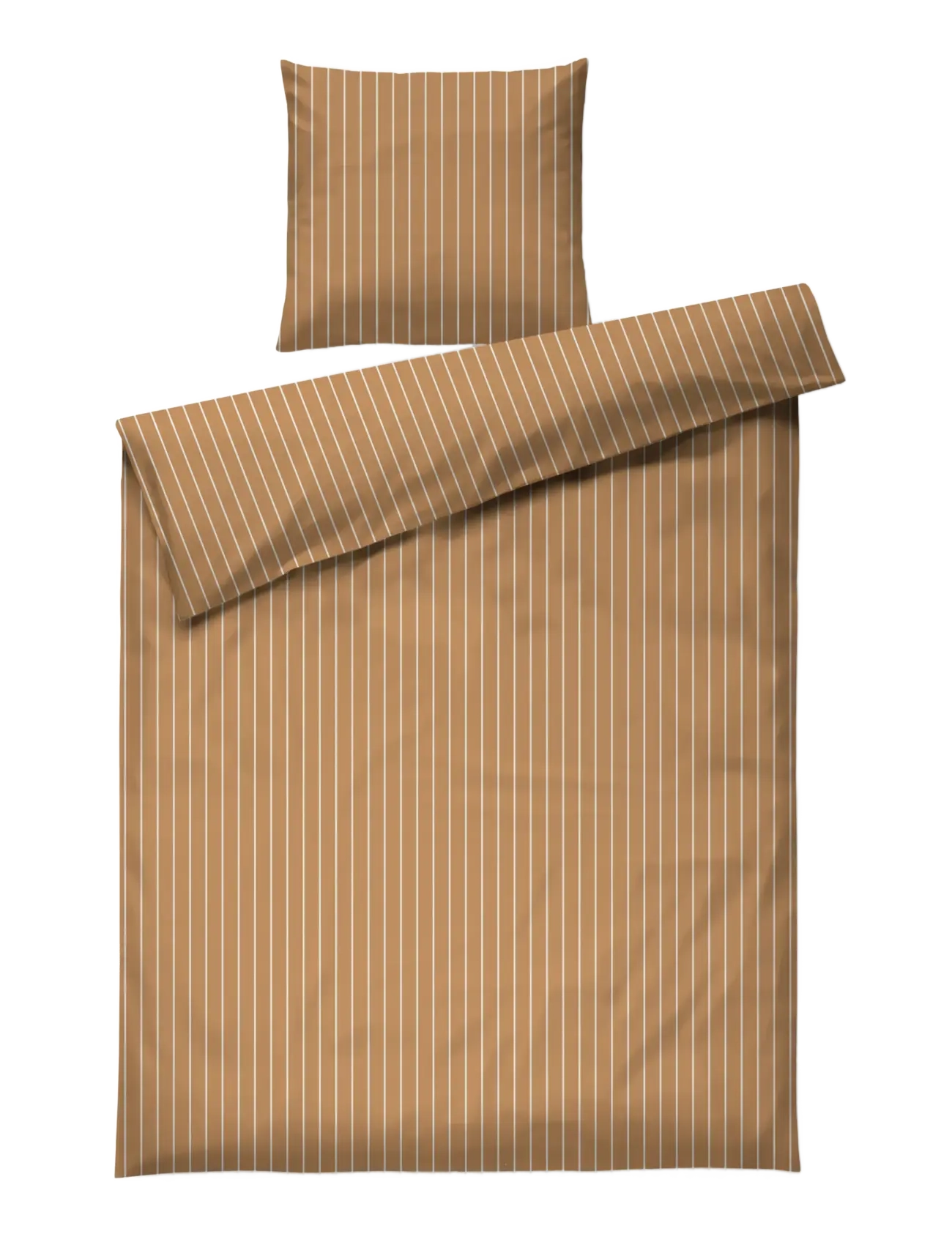 Juna Soft Bed linen 140x200 cm caramel/off-white DK - Juna - CARAMEL/OFF-WHITE / brown