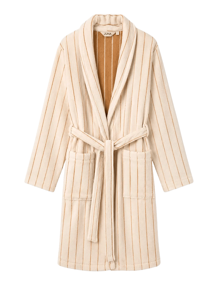 Juna - Soft Bathrobe L/XL offwhite - offwhite - 1