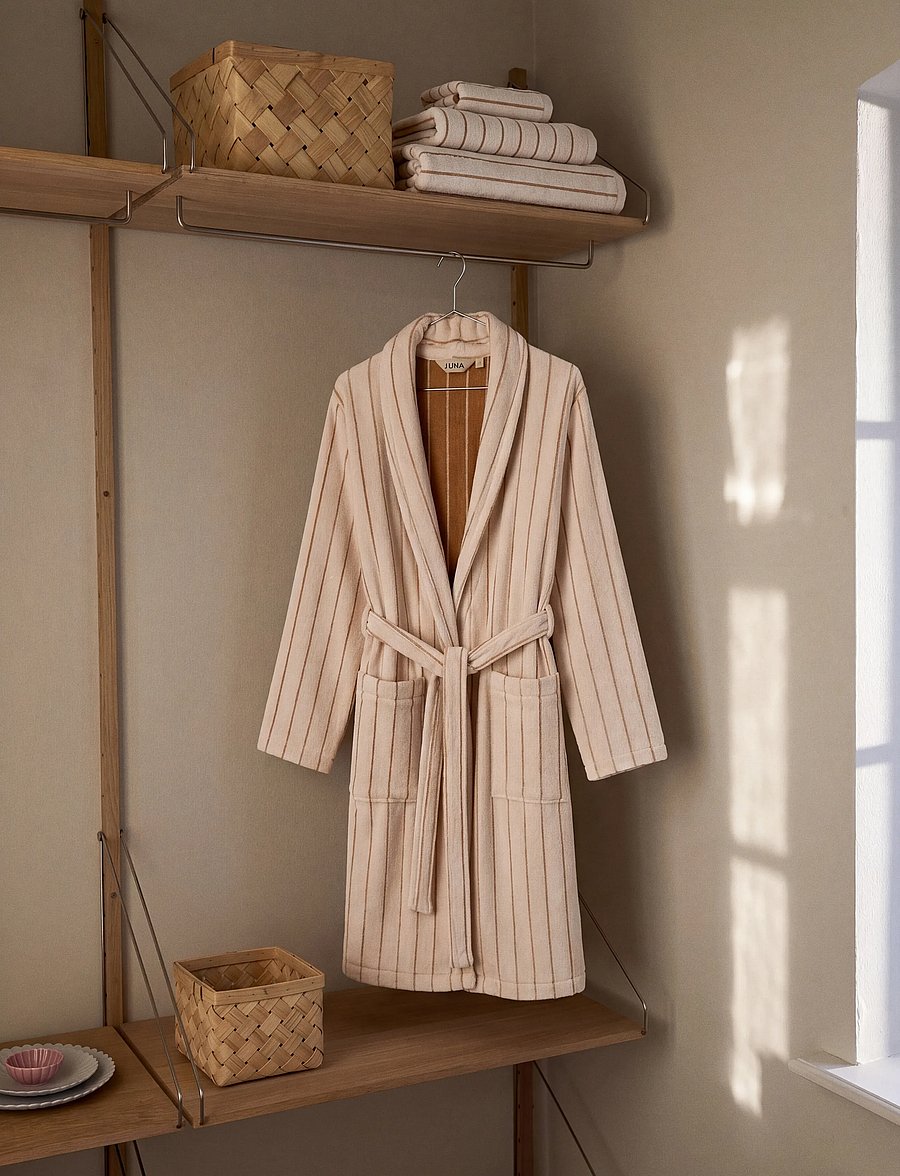 Juna - Soft Bathrobe L/XL offwhite - offwhite - 0