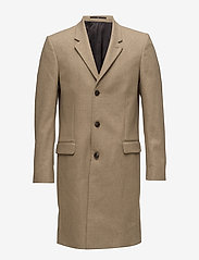 Tailored wool coat - SAND MEL