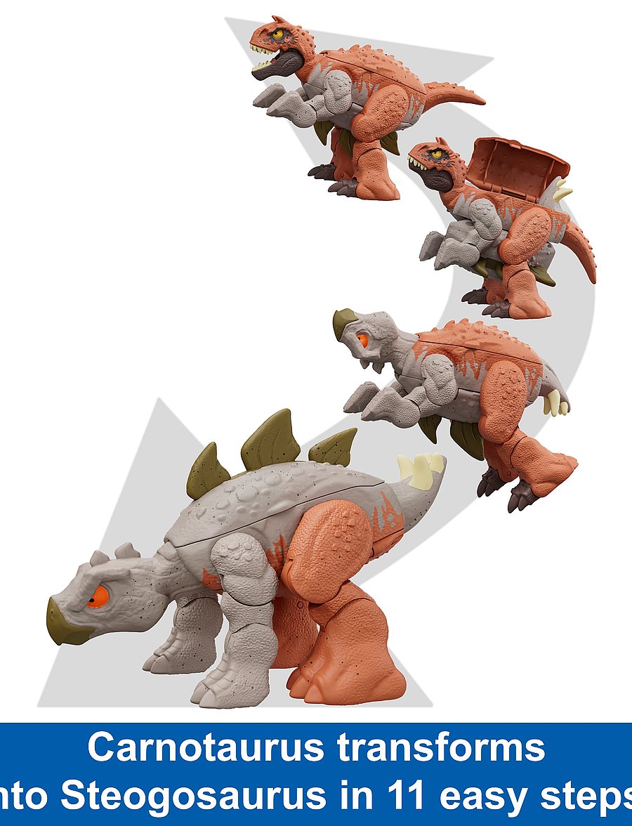 Jurassic world - Jurassic World FIERCE CHANGERS DOUBLE DANGER Carnotaurus & Stegosaurus - dýr - multi color - 0