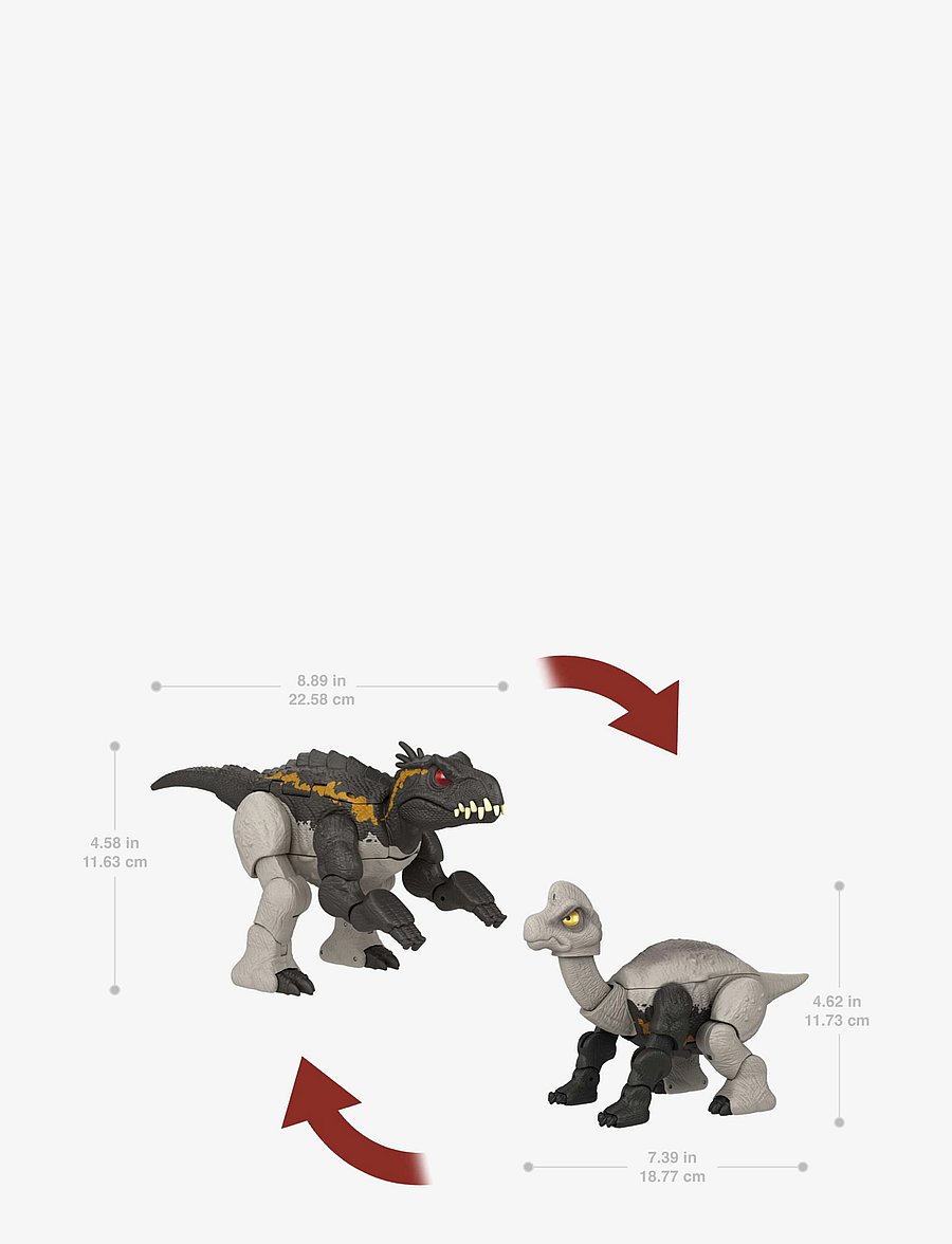 Jurassic world - Jurassic World FIERCE CHANGERS MASSIVE STRETCH Indoraptor & Brachiosaurus - dýr - multi color - 3
