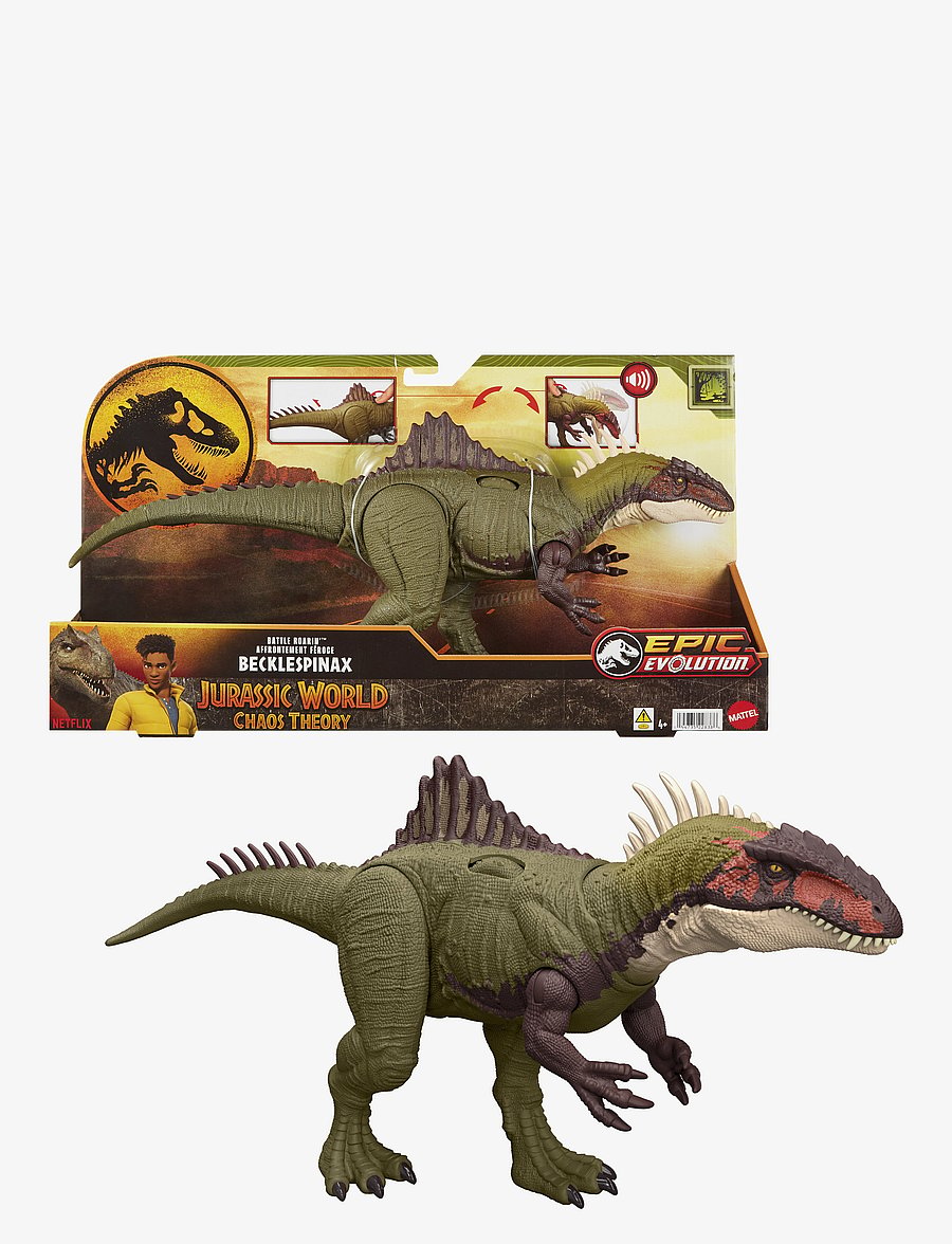 Jurassic world - Jurassic World Chaos Theory Battle Roarin’ Becklespinax Dinosaur Action Figure Toy, Rampage Strike - multi color - 2