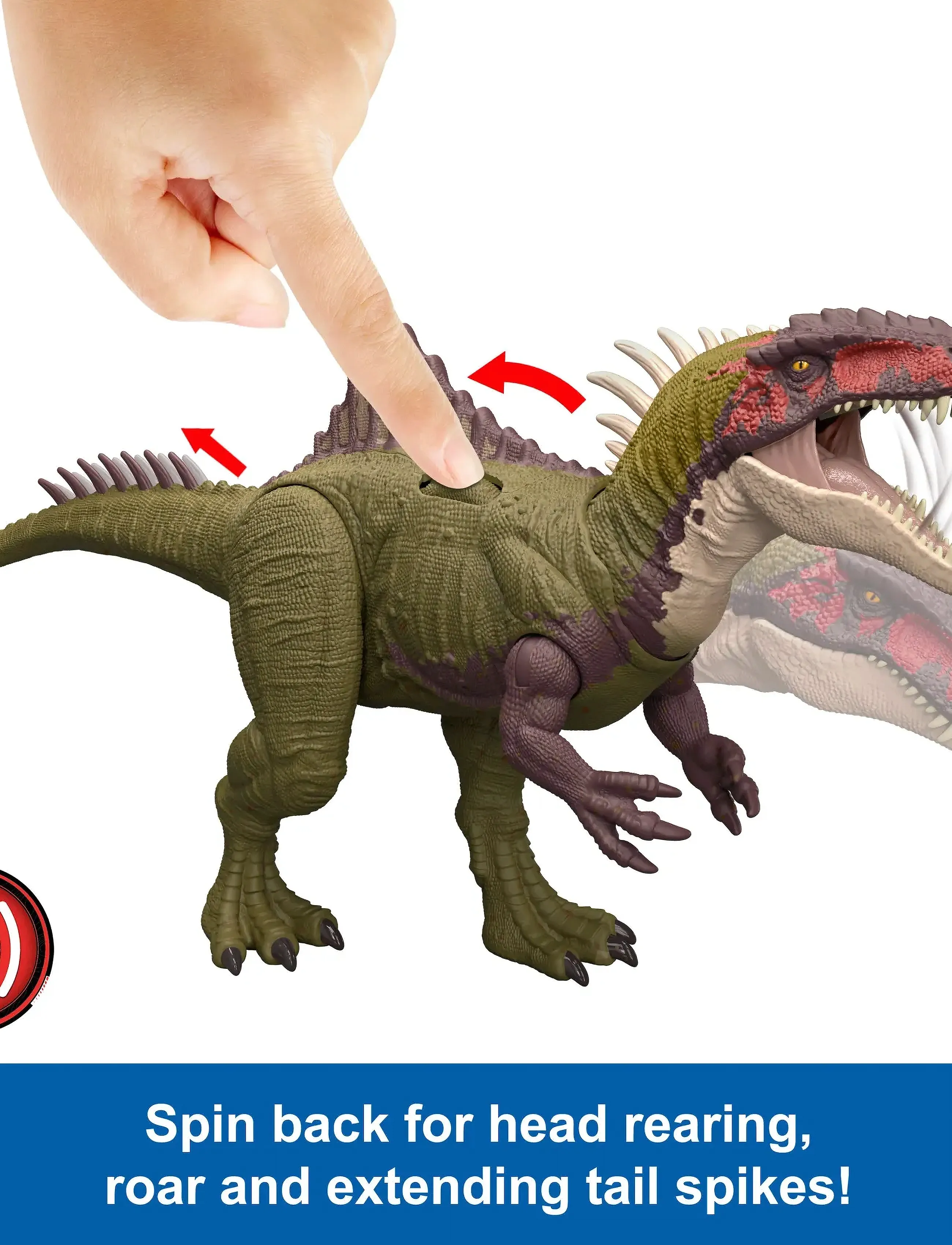 Jurassic world - Jurassic World Chaos Theory Battle Roarin’ Becklespinax Dinosaur Action Figure Toy, Rampage Strike - multi color - 0