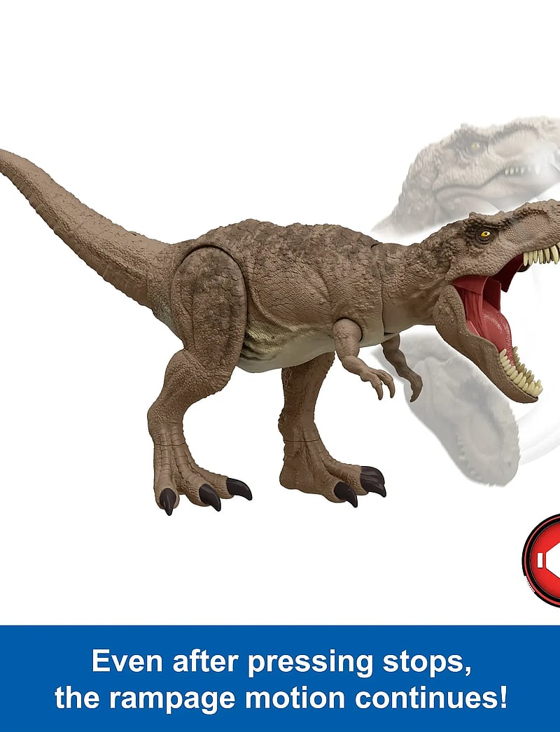 Jurassic world - Jurassic World Chaos Theory All-Out Attack Tyrannosaurus Rex Dinosaur Action Figure Toy - loomad - multicolor - 0