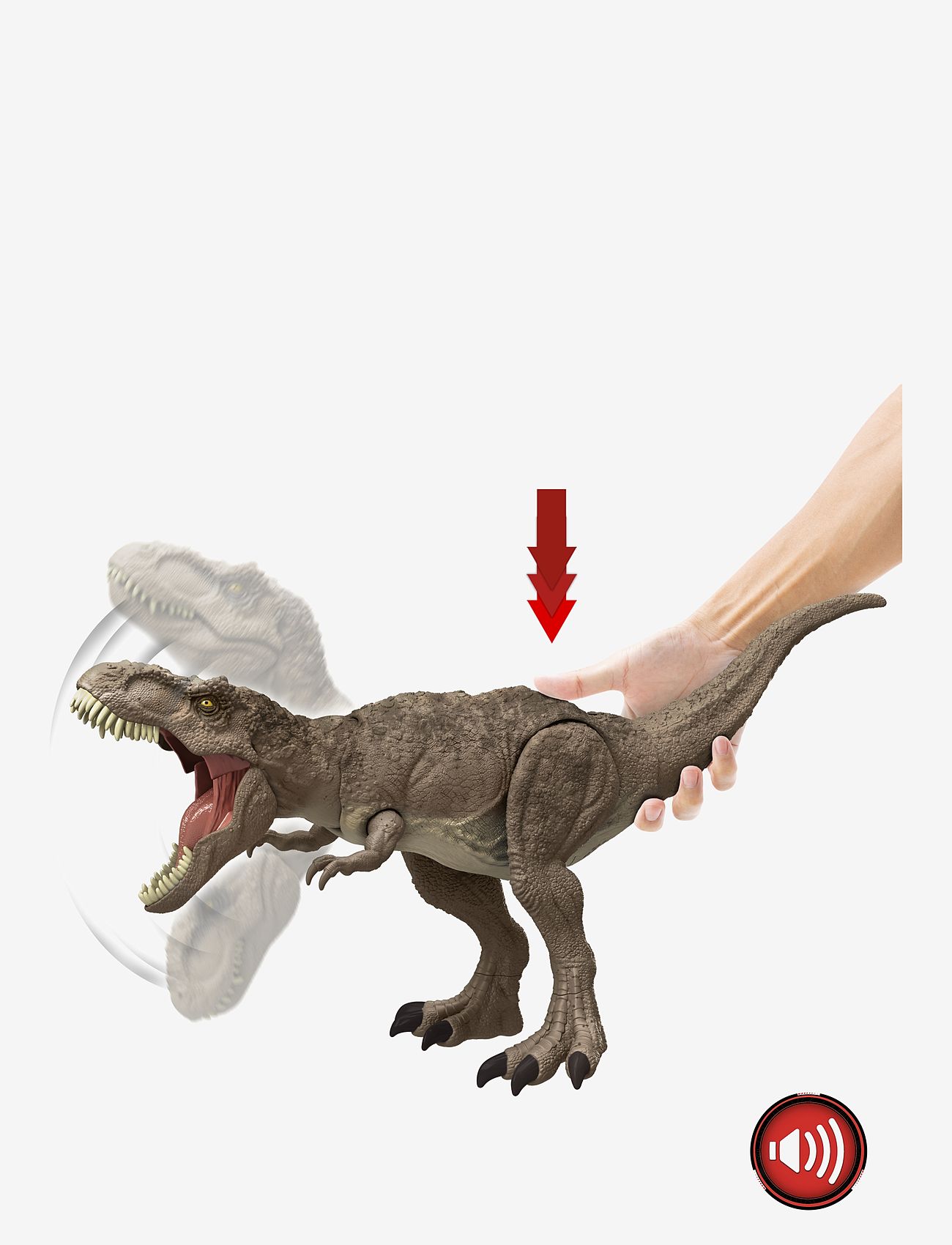 Jurassic world - Jurassic World Chaos Theory All-Out Attack Tyrannosaurus Rex Dinosaur Action Figure Toy - loomad - multicolor - 3