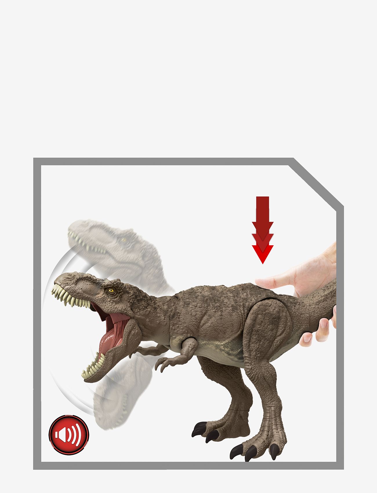 Jurassic world - Jurassic World Chaos Theory All-Out Attack Tyrannosaurus Rex Dinosaur Action Figure Toy - loomad - multicolor - 4