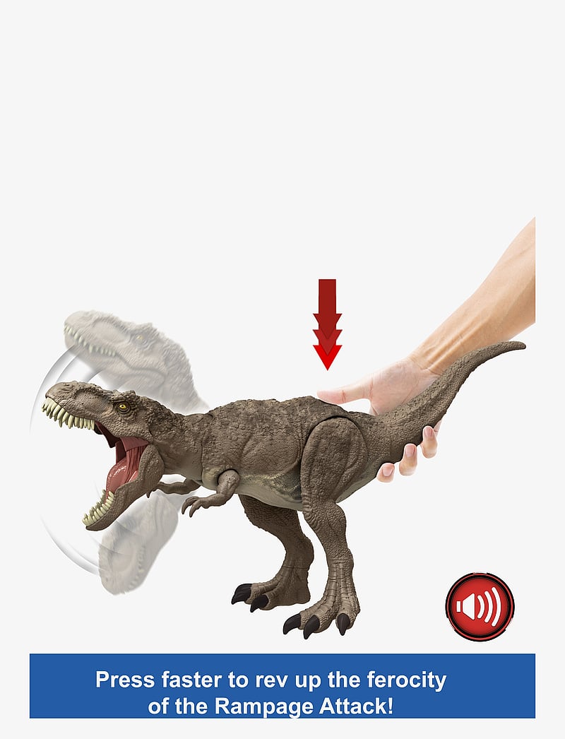 Jurassic world - Jurassic World Chaos Theory All-Out Attack Tyrannosaurus Rex Dinosaur Action Figure Toy - loomad - multicolor - 5
