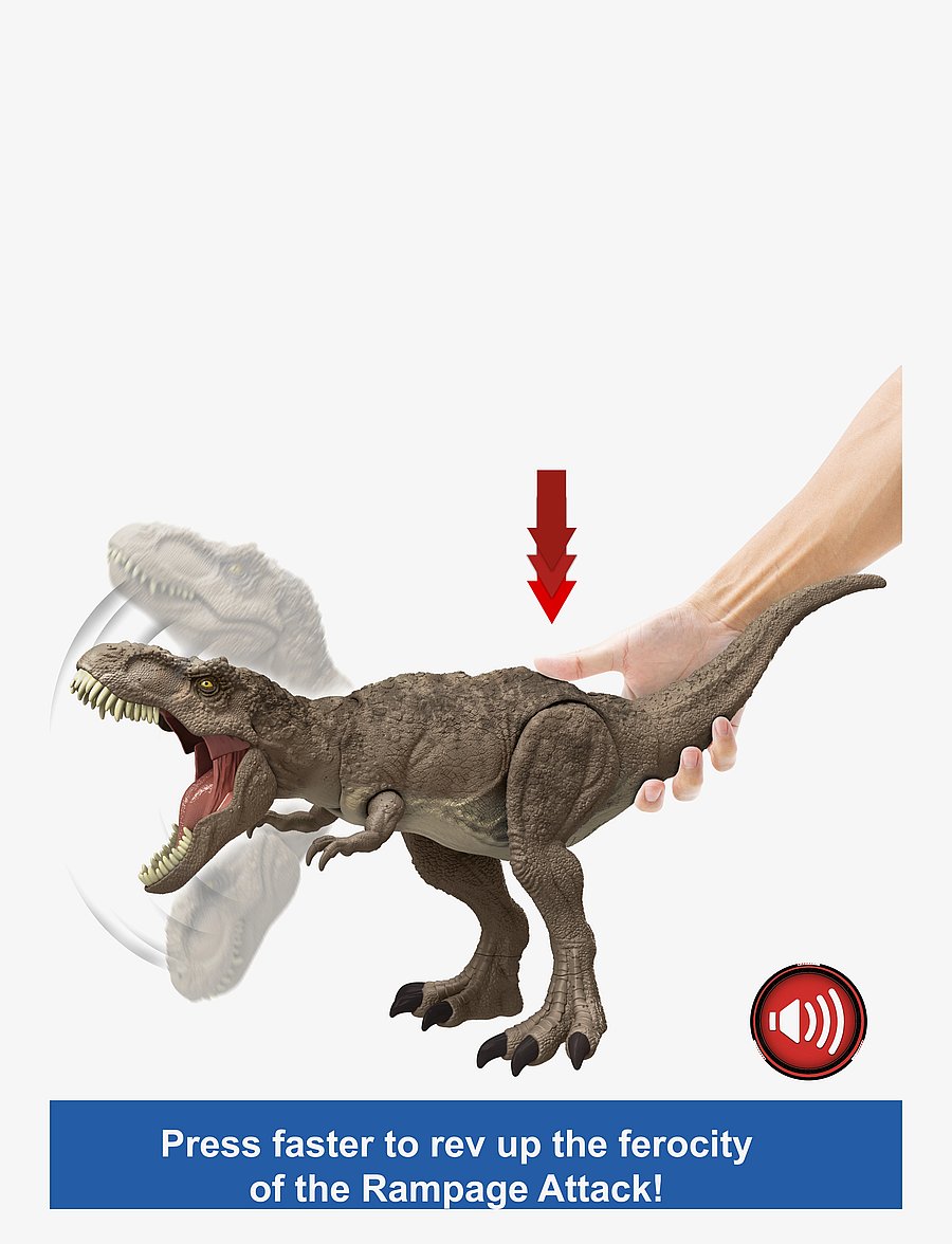 Jurassic world - Jurassic World Chaos Theory All-Out Attack Tyrannosaurus Rex Dinosaur Action Figure Toy - loomad - multicolor - 4