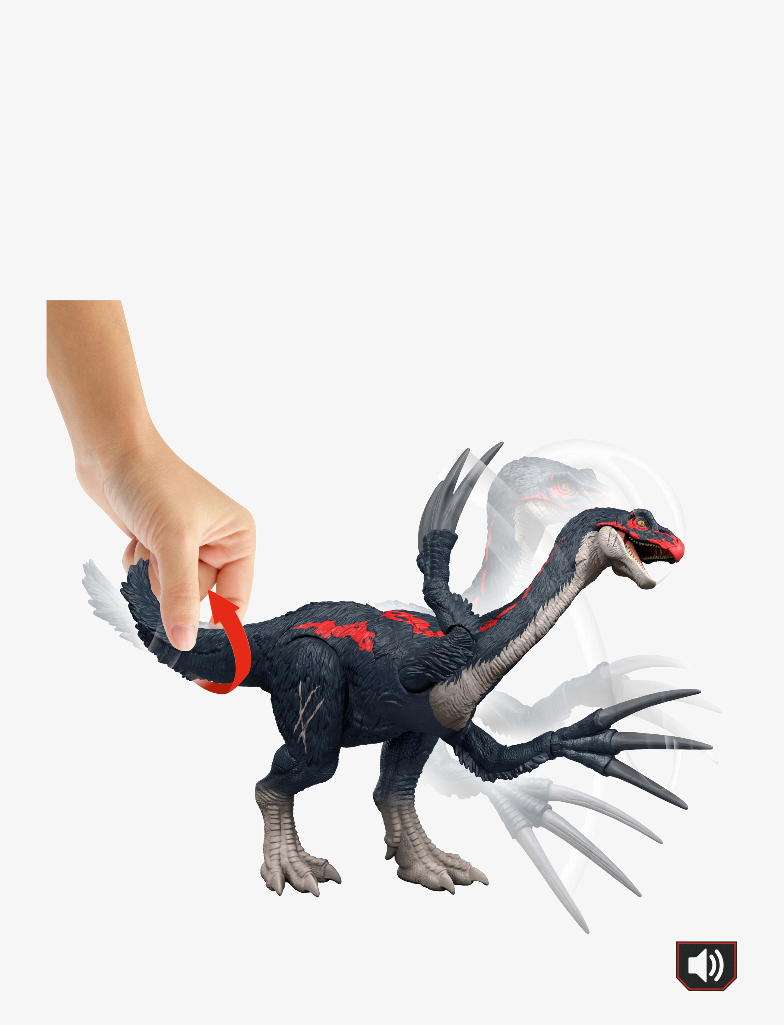Jurassic world - Jurassic World Slash N Roar Therizinosaurus Dinosaur Figure, Attack & Sound Toy, Chaos Theory - multi color - 4