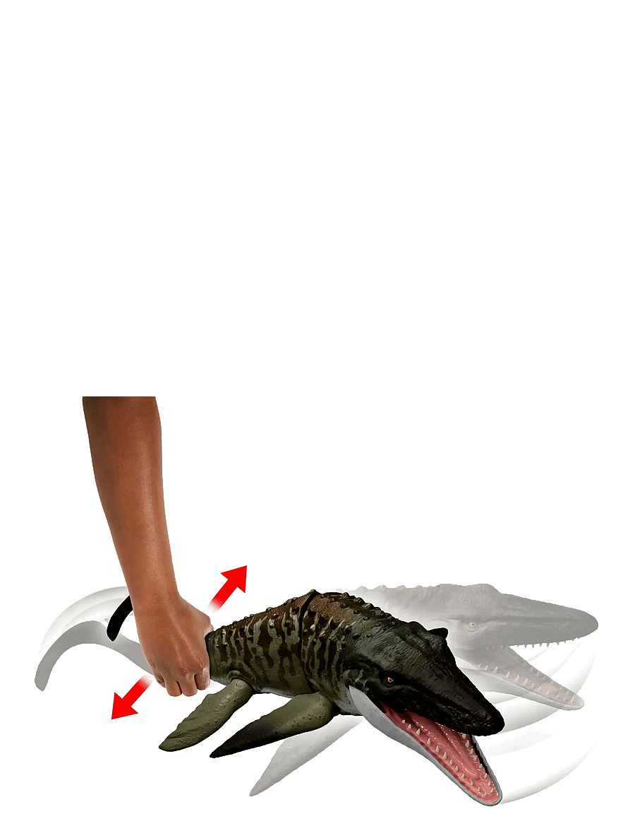 Jurassic world - Jurassic World Rebirth Bite N Blast Mosasaurus Action Figure and Mini Dilophosaurus, Dinosaur Toy - tiere - multi color - 3