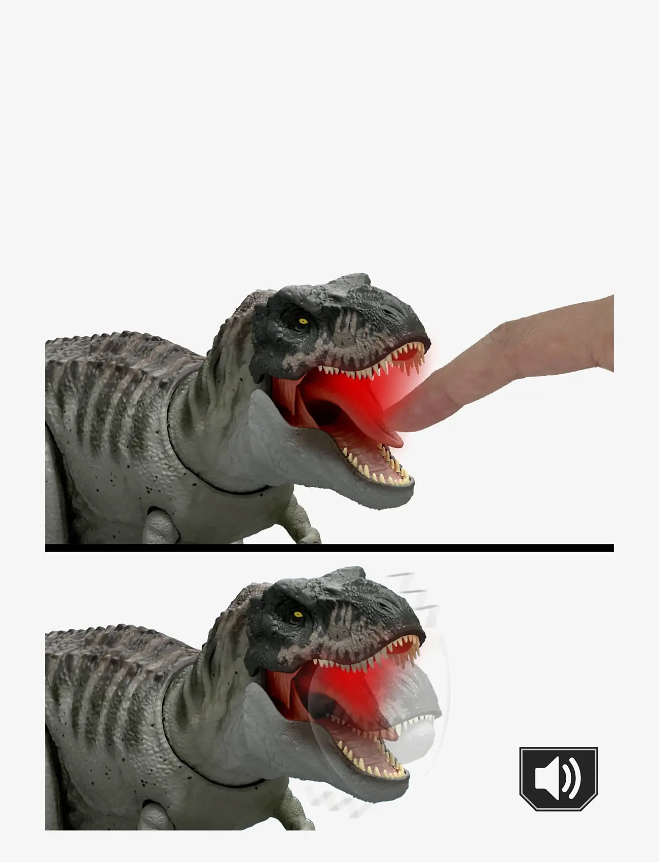 Jurassic world - Jurassic World Rebirth Power Devour Tyrannosaurus Rex Dinosaur Figure, Constant Chomp Lights & Sound - tiere - multi color - 3