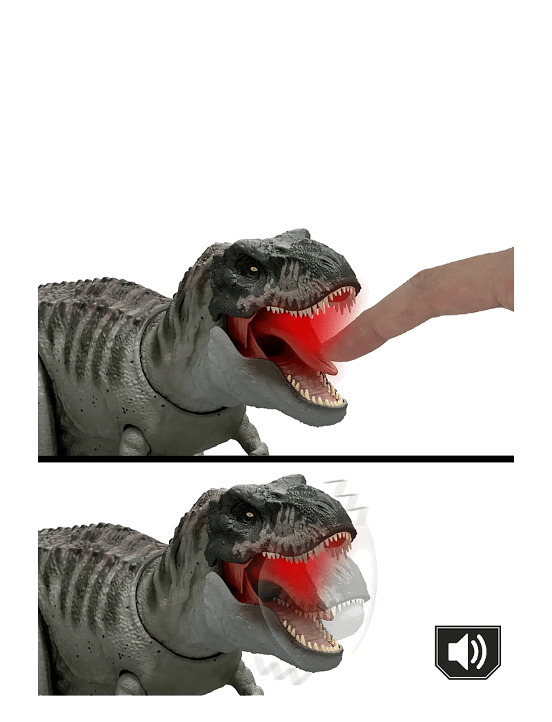 Jurassic world - Jurassic World Rebirth Power Devour Tyrannosaurus Rex Dinosaur Figure, Constant Chomp Lights & Sound - tiere - multi color - 3