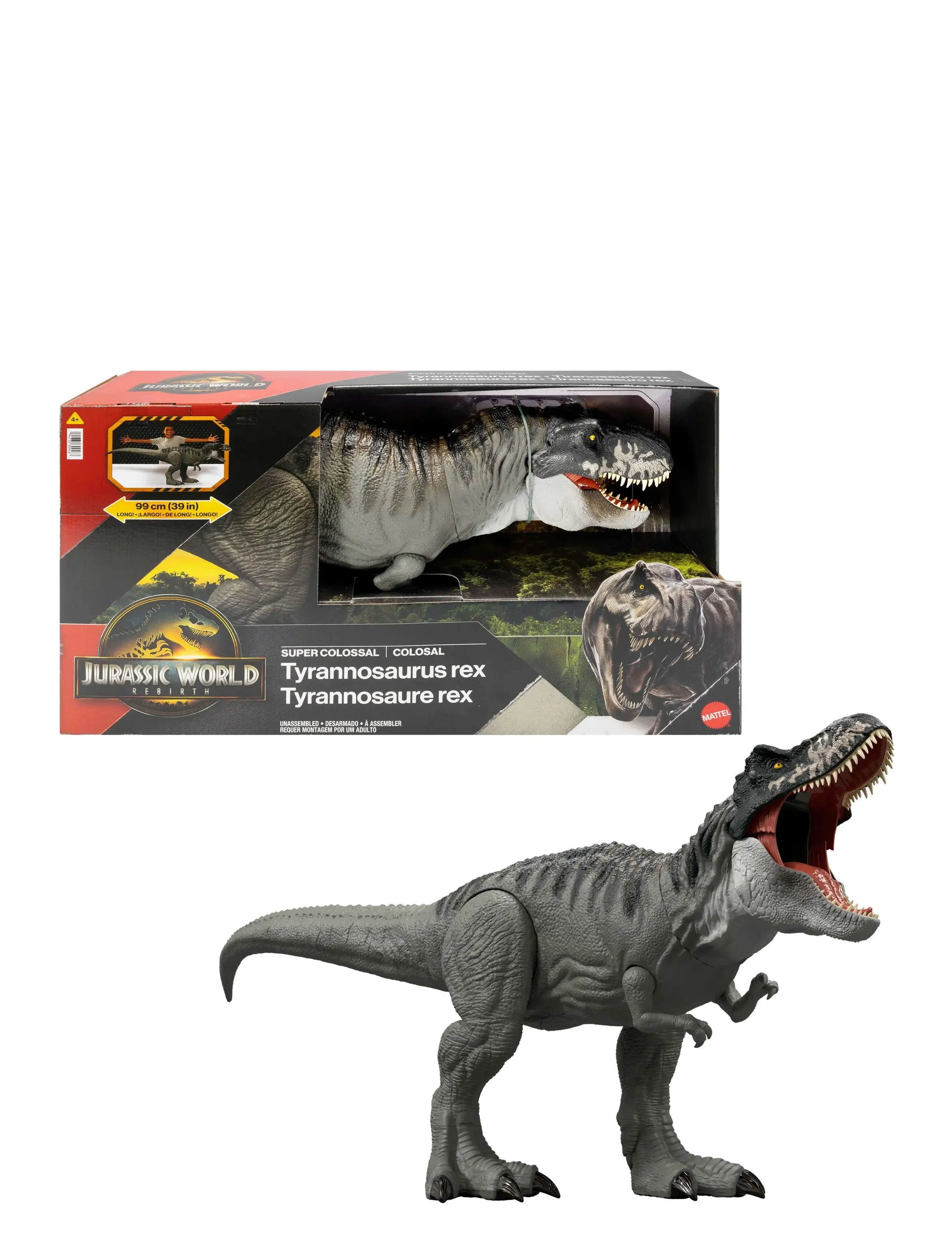 Jurassic world Rebirth Super Colossal Tyrannosaurus Rex Action Figure, T-Rex Dinosaur Movie Toy, One Size, Playsets & Figures, Mehrfarbig/gemustert -