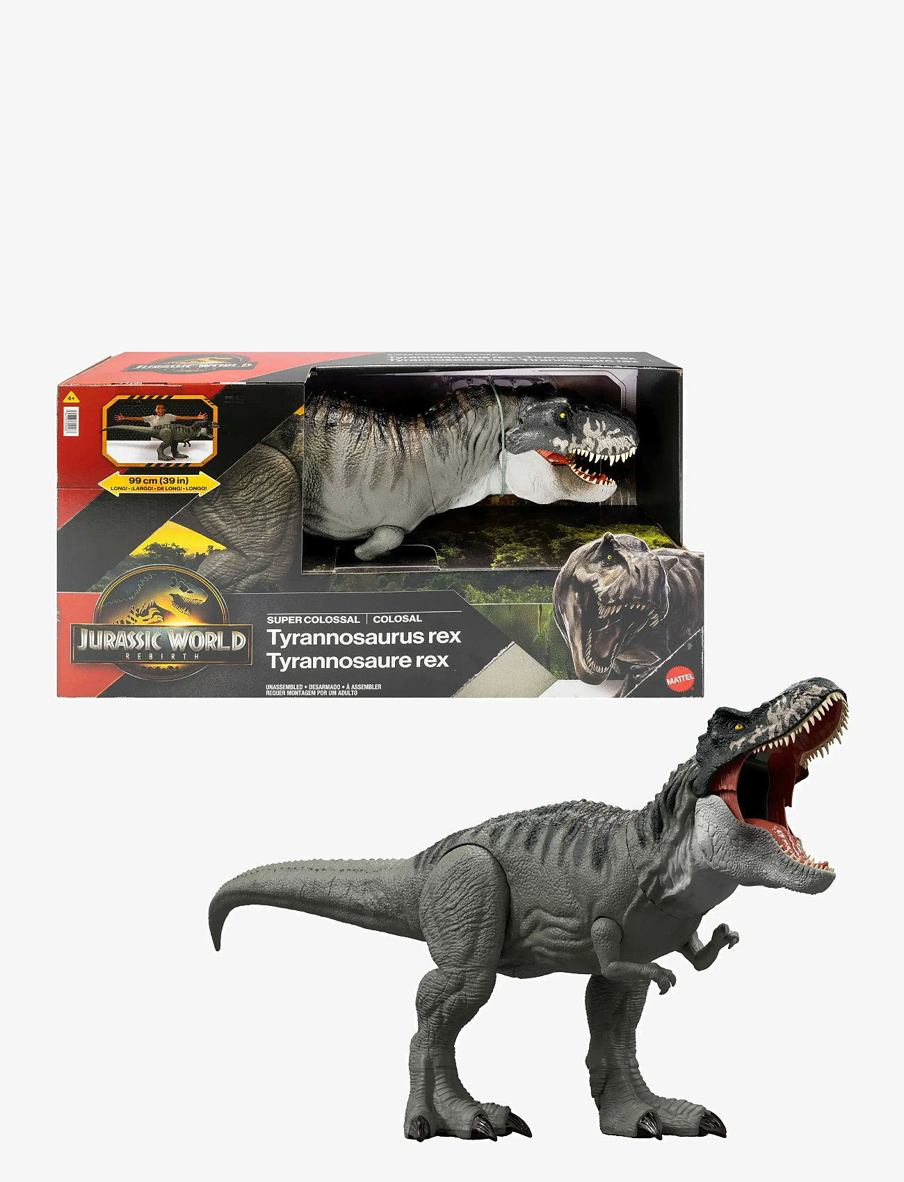 Jurassic world - Jurassic World Rebirth Super Colossal Tyrannosaurus Rex Action Figure, T-Rex Dinosaur Movie Toy - djur - multi color - 1