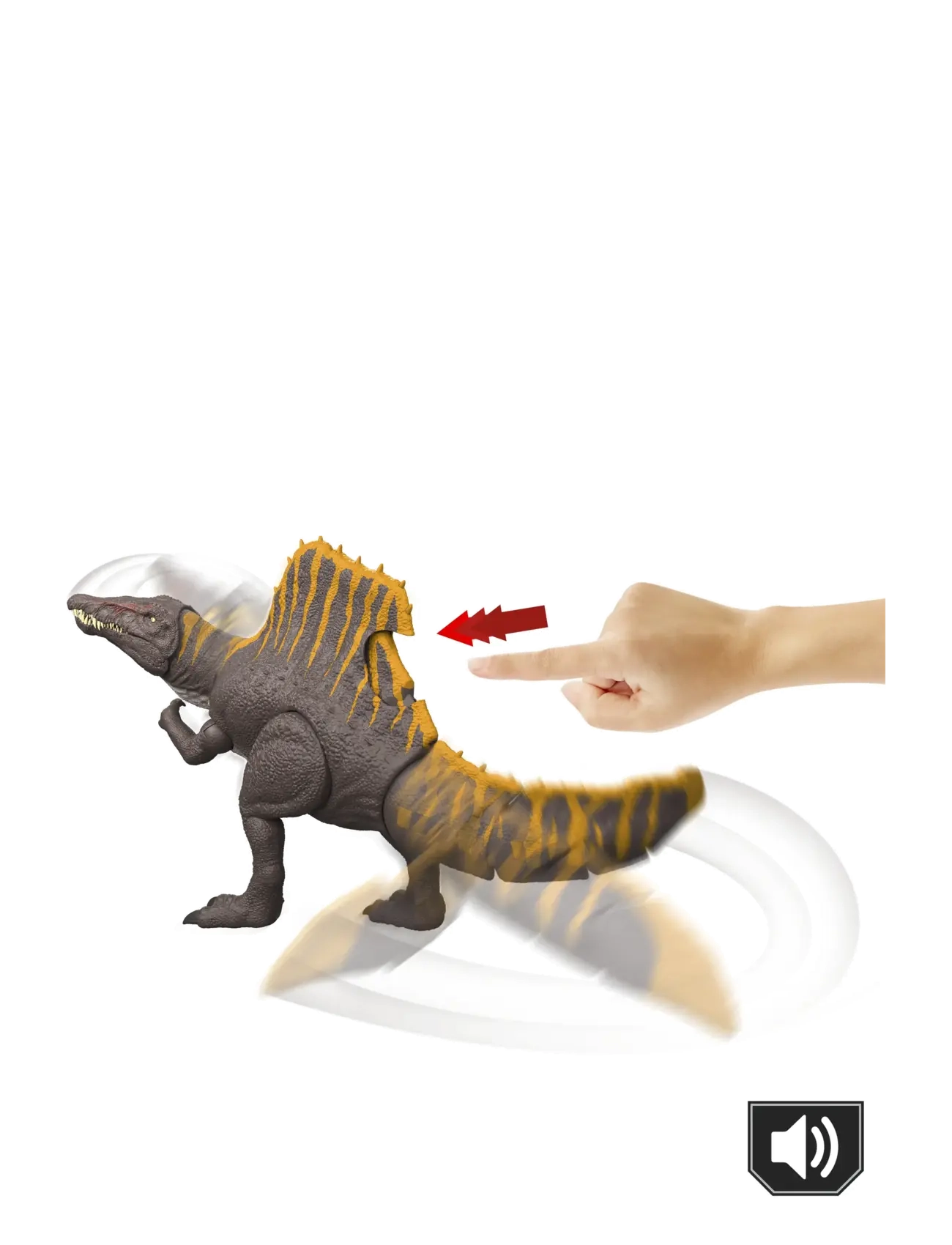 Jurassic world - Jurassic World Rebirth Tail Thrasher Spinosaurus Action Figure, Dinosaur Toy with 2 Attack Moves - hasarfígúrur - multi color - 4