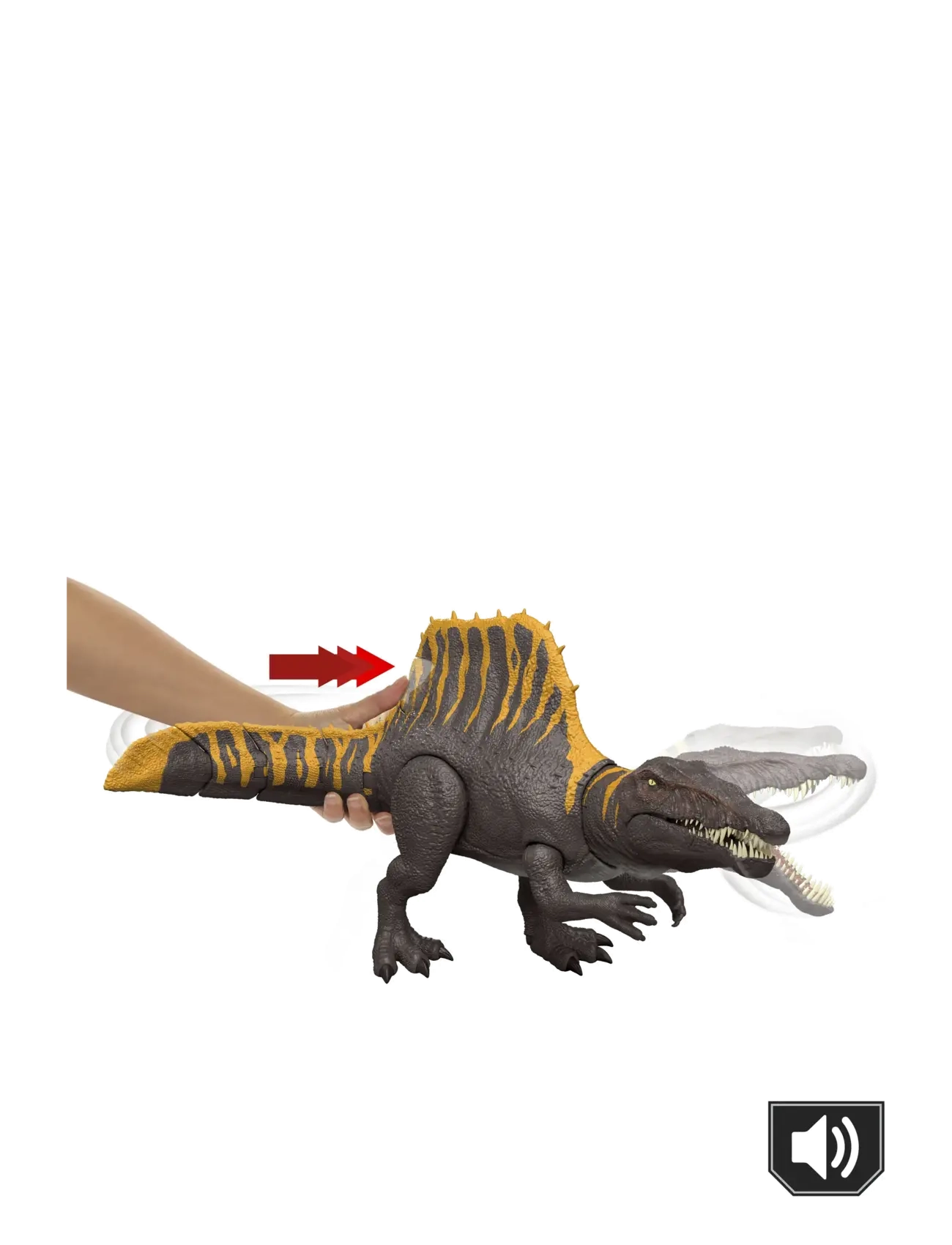 Jurassic world - Jurassic World Rebirth Tail Thrasher Spinosaurus Action Figure, Dinosaur Toy with 2 Attack Moves - hasarfígúrur - multi color - 5