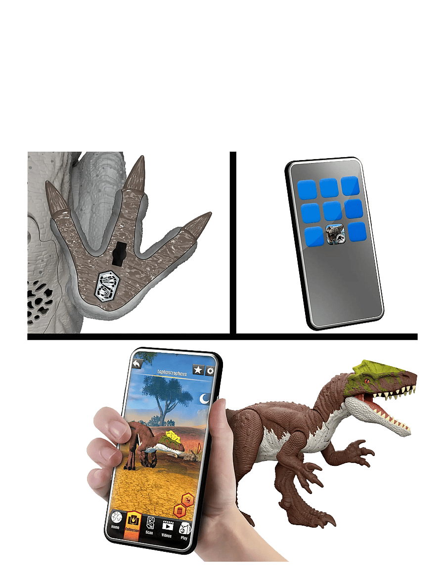 Jurassic world - Jurassic World Rebirth Distortus Rex Action Figure, 22 Inch Rumble N Rampage Dinosaur Toy, 2 Attacks - dýr - multi color - 5