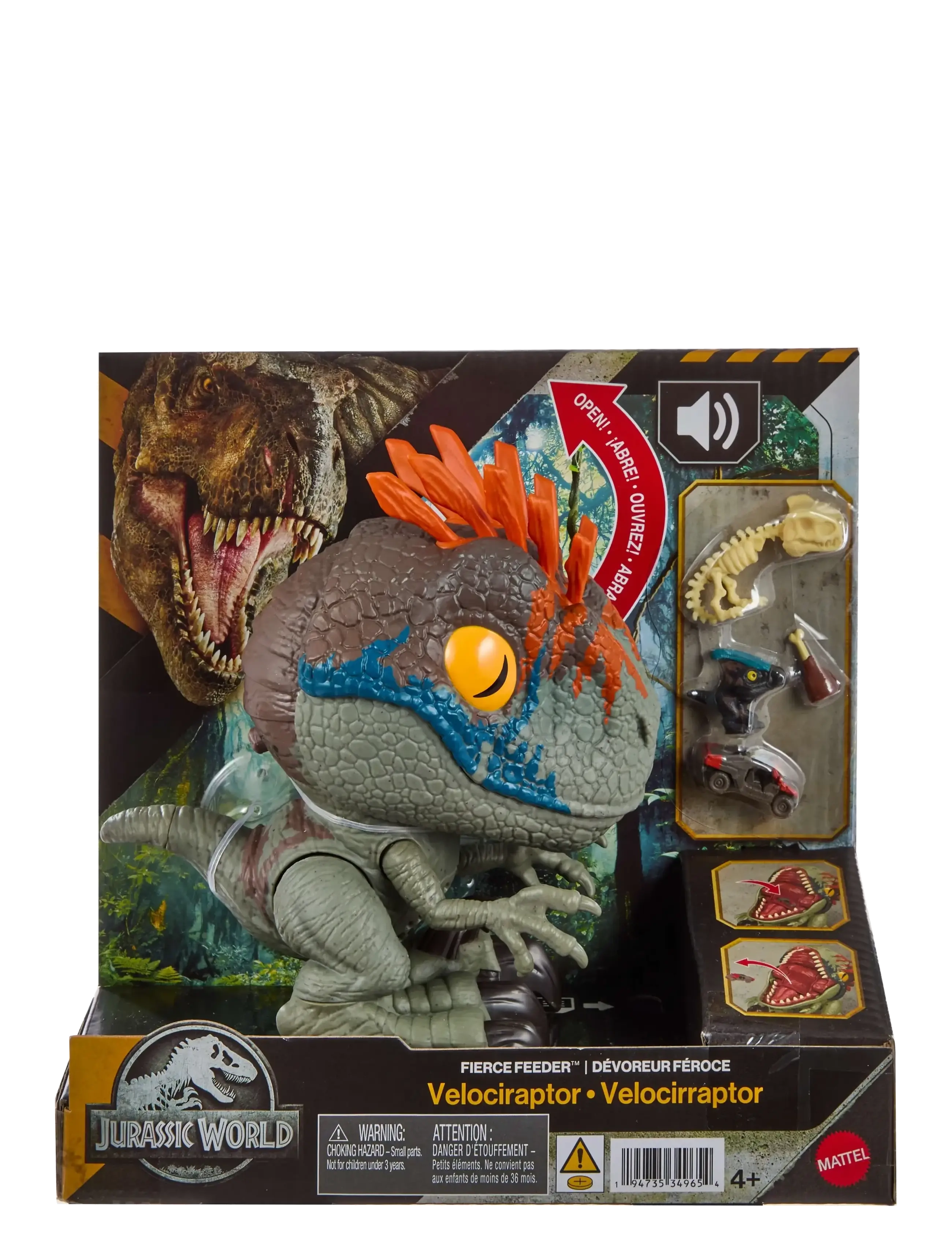 Jurassic world Jurassic World Fierce Feeder Velociraptor Dinosaur with Swallow and Spit Interactive Feature - 30–50€ - MULTICOLOR / khaki/green