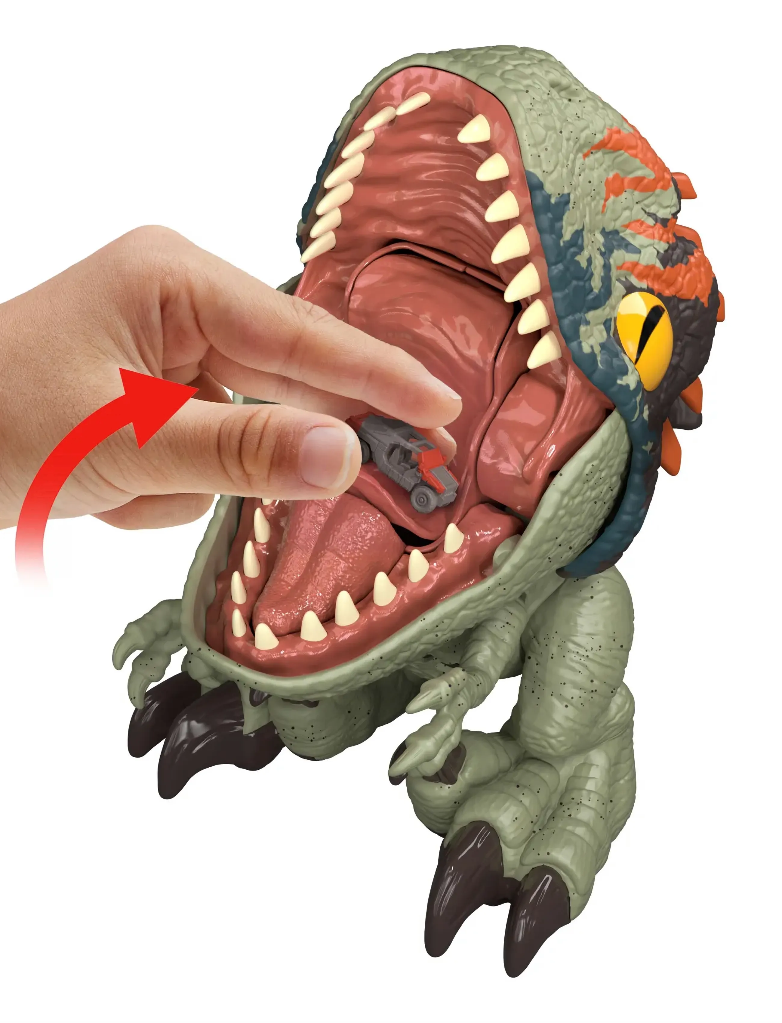 Jurassic world - Jurassic World Fierce Feeder Velociraptor Dinosaur with Swallow and Spit Interactive Feature - multicolor - 5
