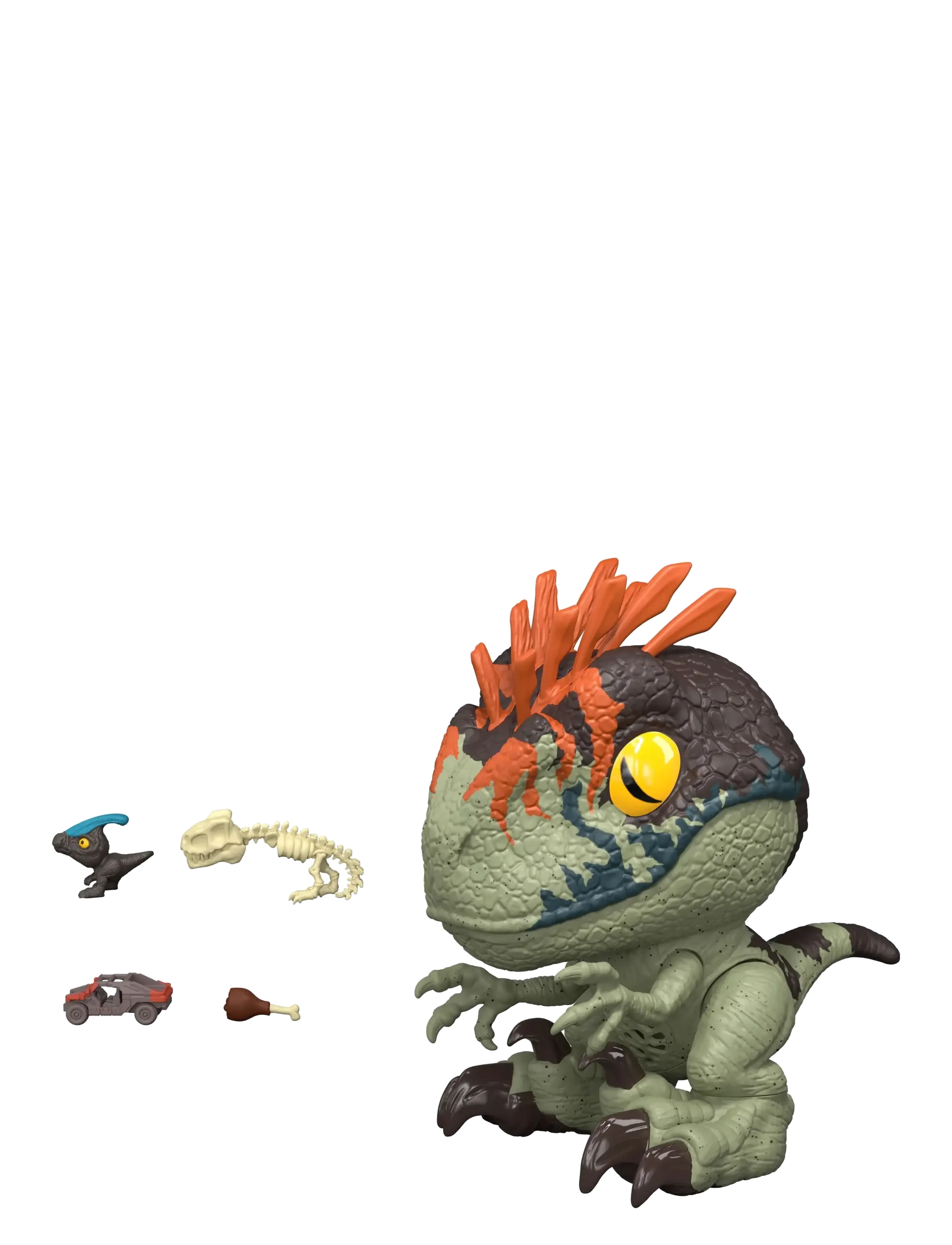 Jurassic world - Jurassic World Fierce Feeder Velociraptor Dinosaur with Swallow and Spit Interactive Feature - multicolor - 4