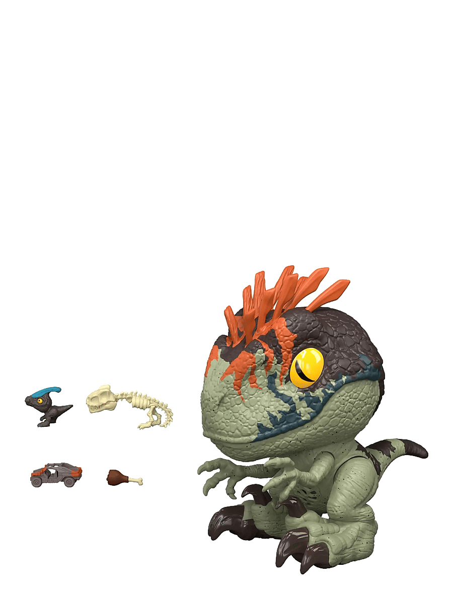 Jurassic world - Jurassic World Fierce Feeder Velociraptor Dinosaur with Swallow and Spit Interactive Feature - multicolor - 4