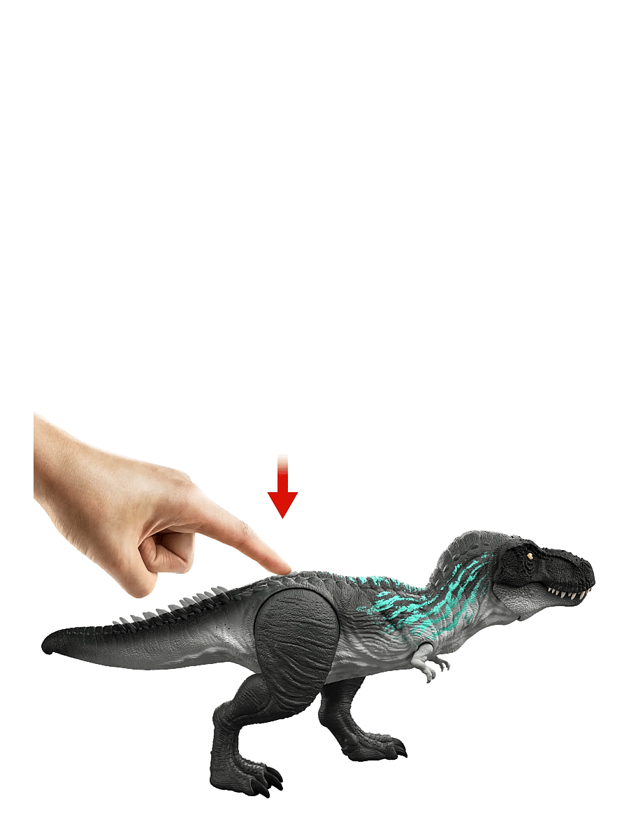 Jurassic world - Jurassic World Muscle Madness Tyrannosaurus Rex Action Figure, T-Rex with Grow Feature & Roar - interaktive tiere - multicolor - 1