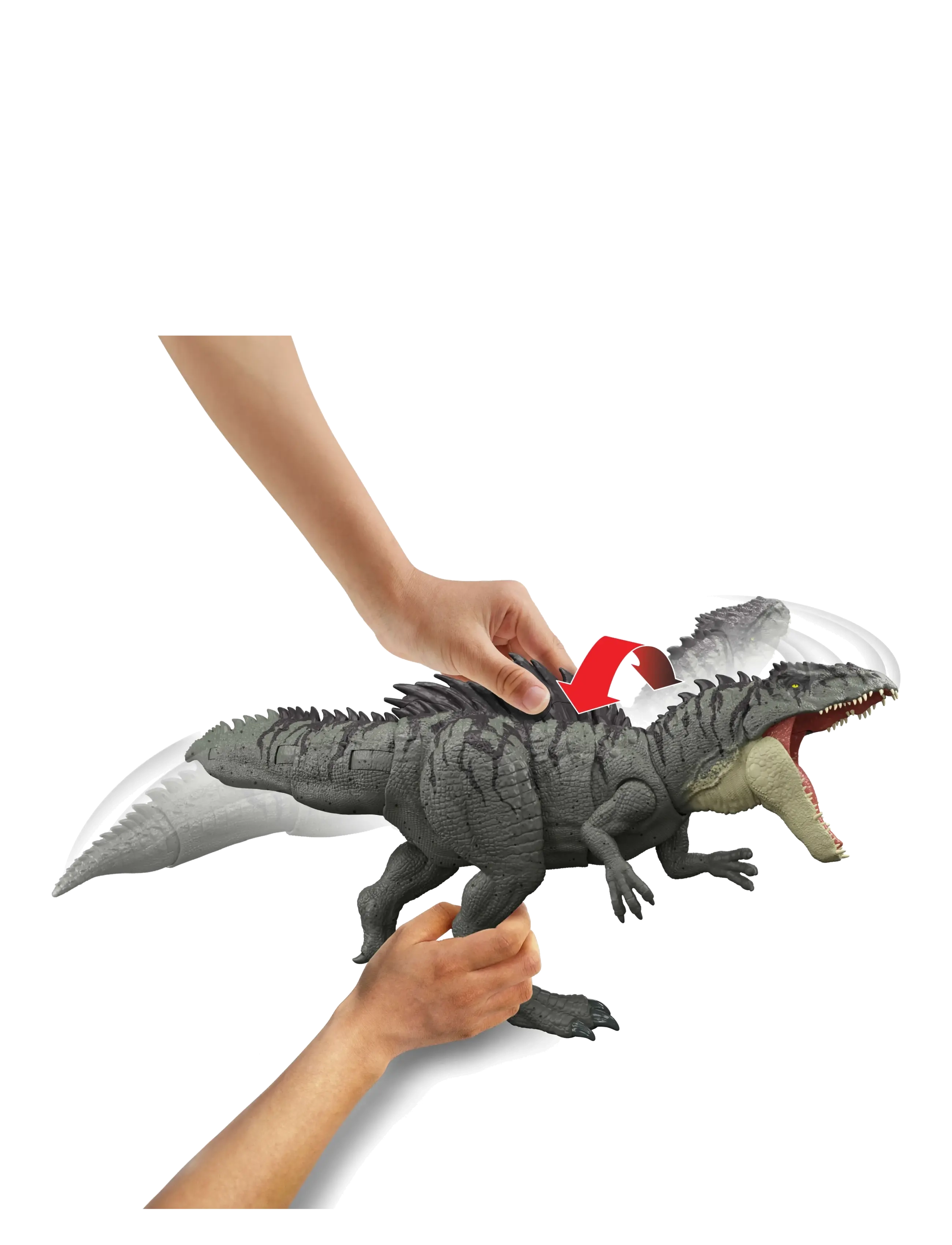 Jurassic world Jurassic World Colossal Chomp Giganotosaurus Figure With Big Bite, Multi Direction Attack, One Size, Grey, Interaktive Dyr Og Robotter