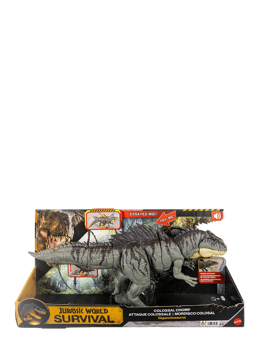 Jurassic world - Jurassic World Colossal Chomp Giganotosaurus Figure with Big Bite, Multi Direction Attack - interaktive tiere - multicolor - 3