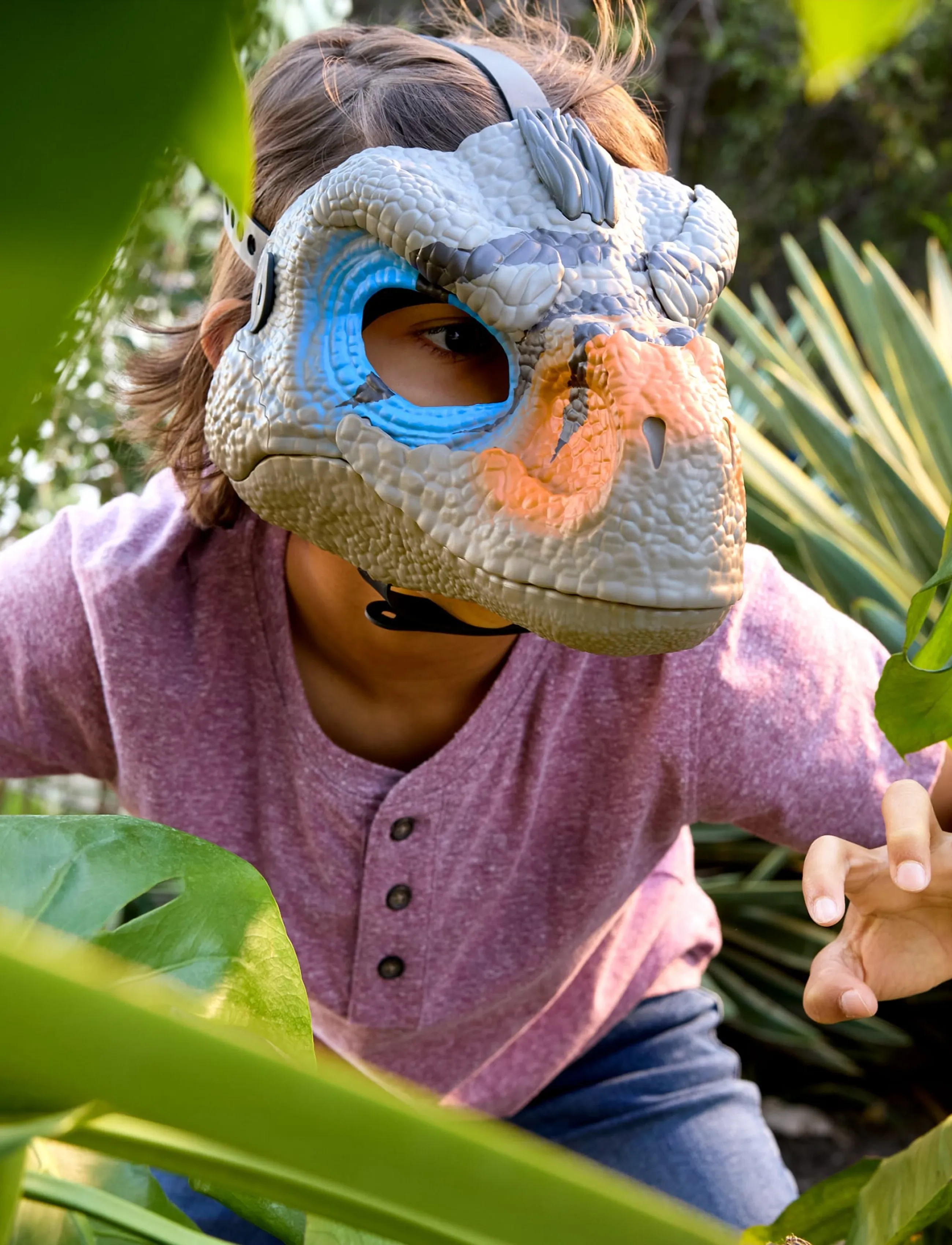 Jurassic world - Jurassic World Snarlin Sounds Velociraptor Mask with Roar & Growl Sounds, Dinosaur Head - kostüm-zubehör - multicolor - 2
